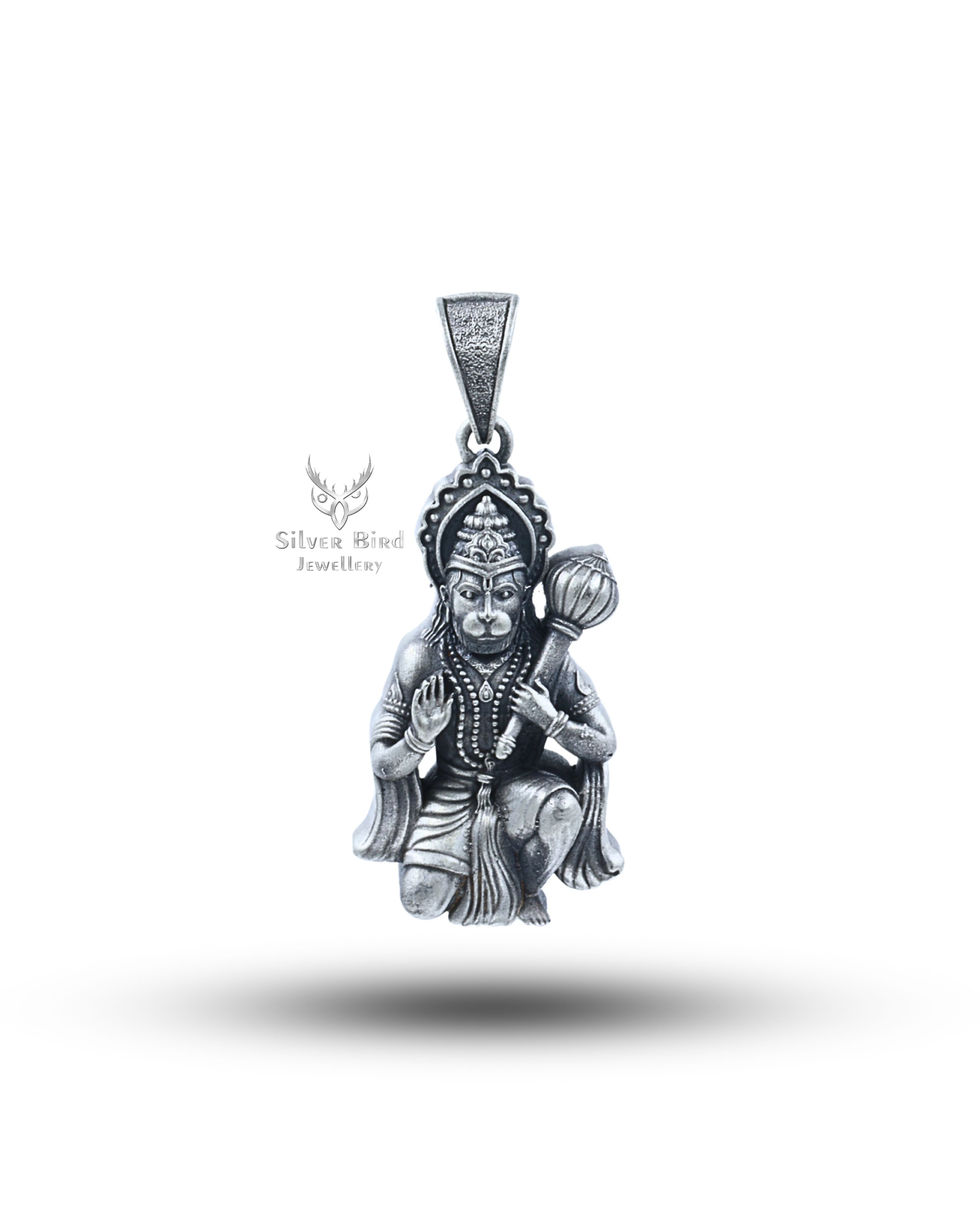 God Hanuman Evil Protector 925 Sterling Silver Pendant