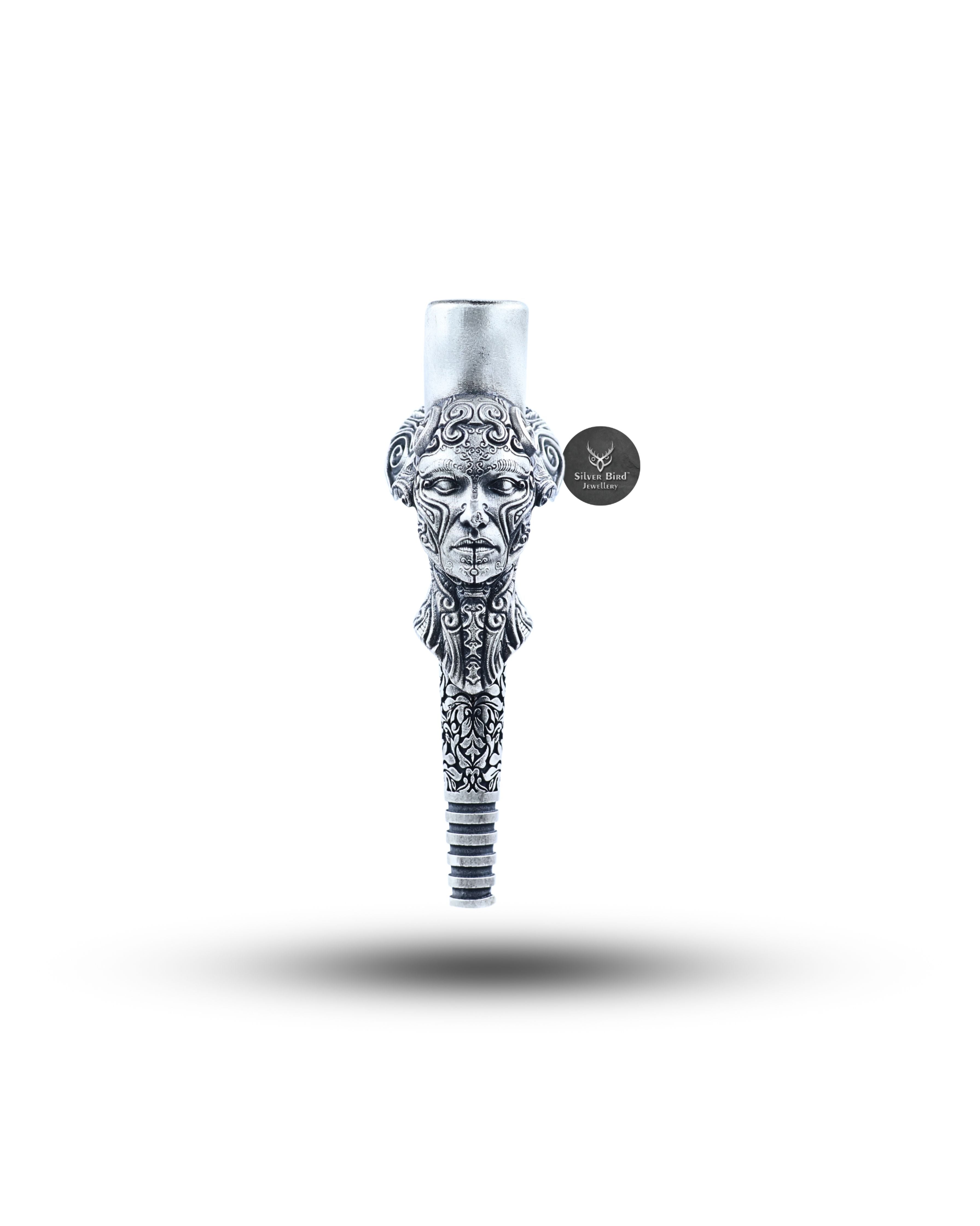 Queen Hookah Filter Shisha Tobacco Smoke Mouth Tip Pipe 925 Silver