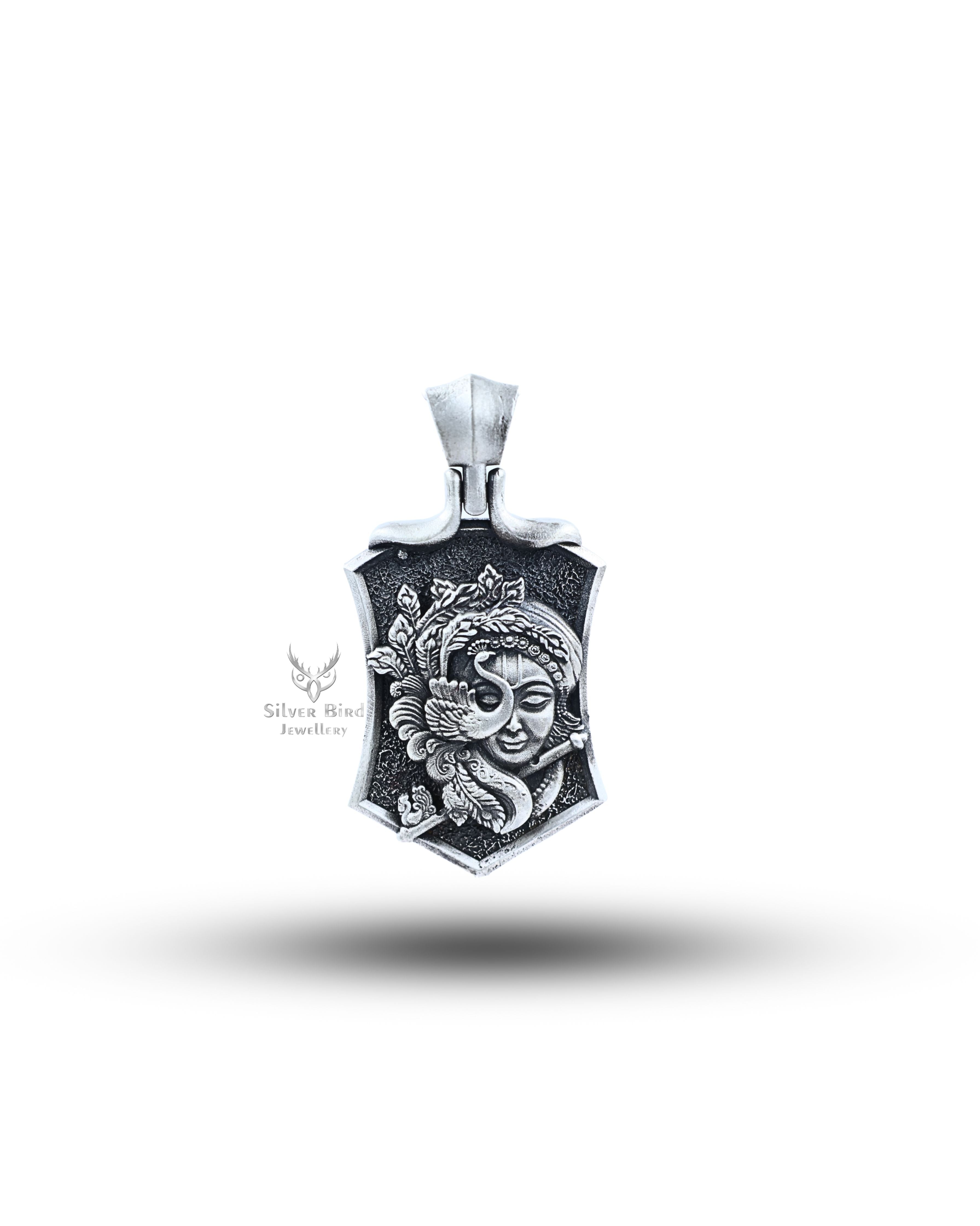 Lord Krishna 925 Sterling Silver Pendent