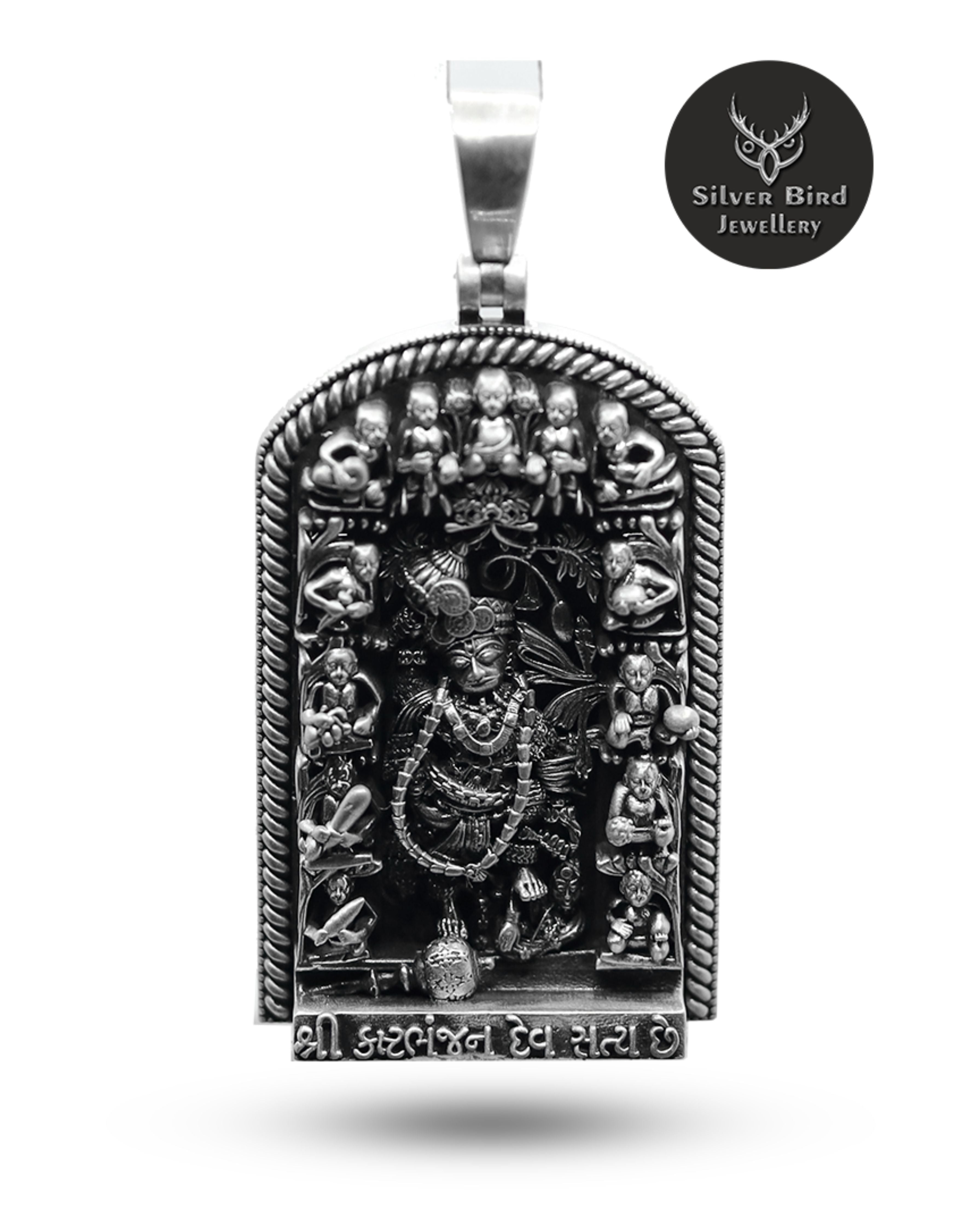 Sarangpur hanuman Murti 925 Sterling Silver Pendent