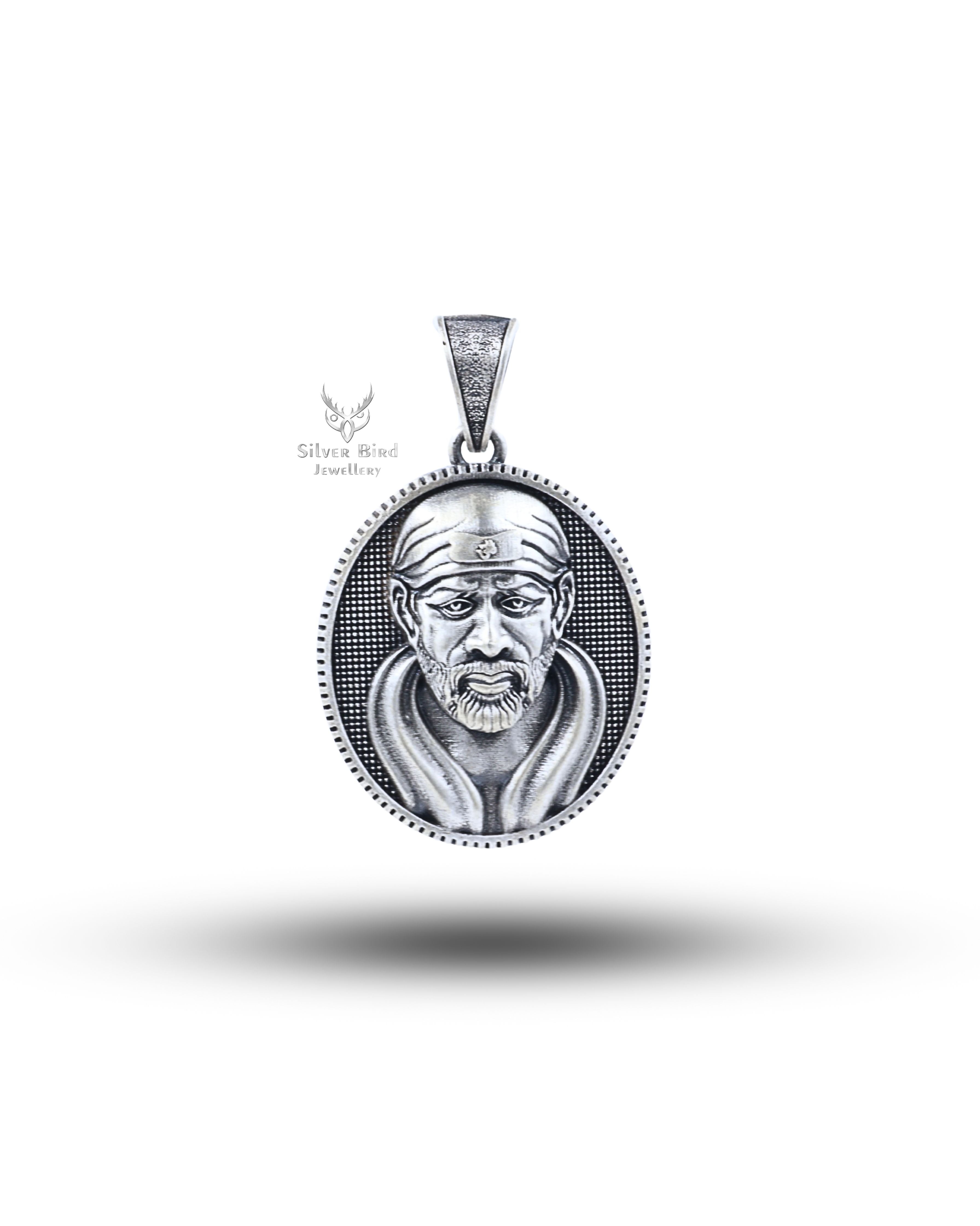 Sai baba Pendant Sterling Silver Pendant
