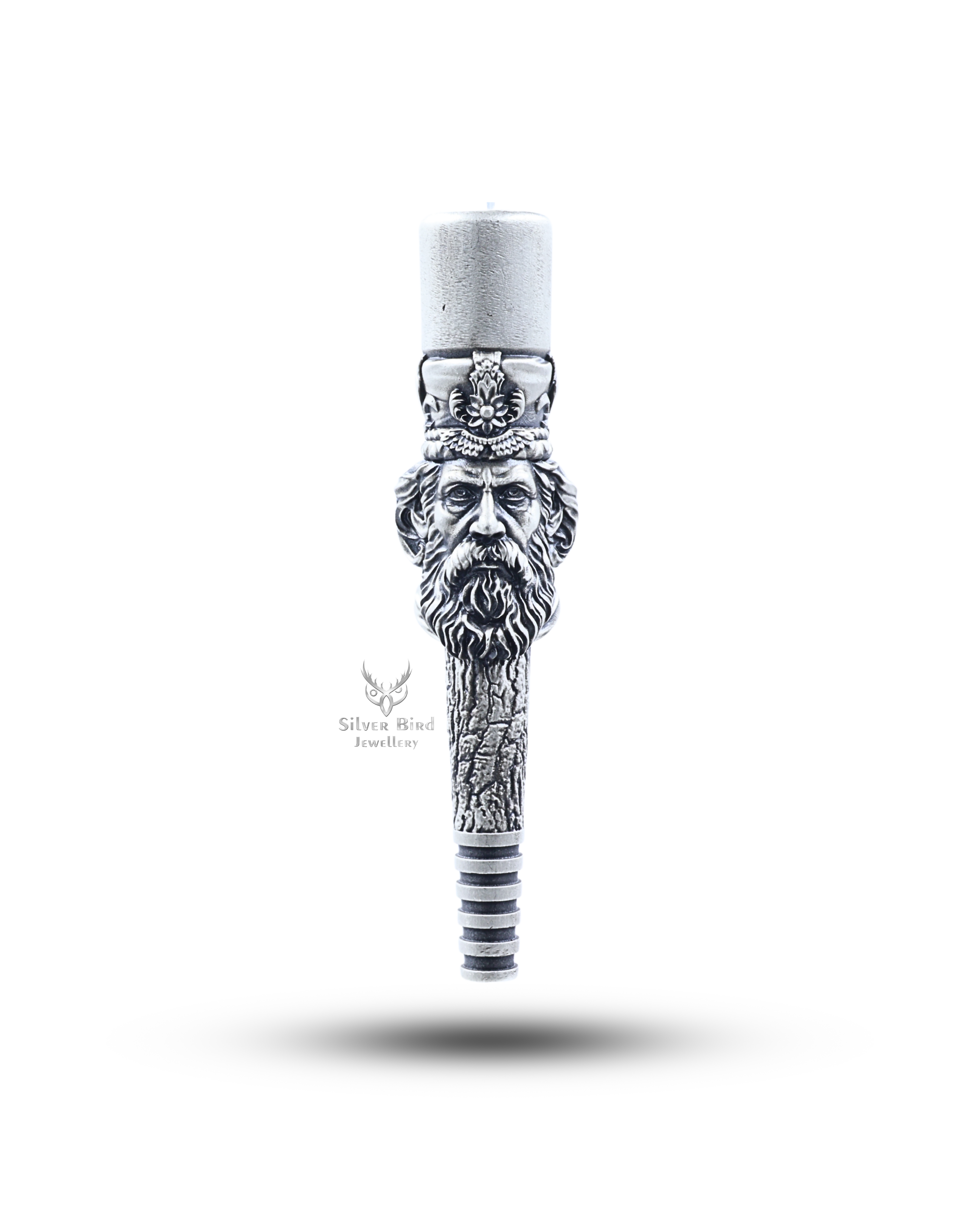 King Hookah Filter Shisha Tobacco Smoke Mouth Tip Pipe 925 Silver