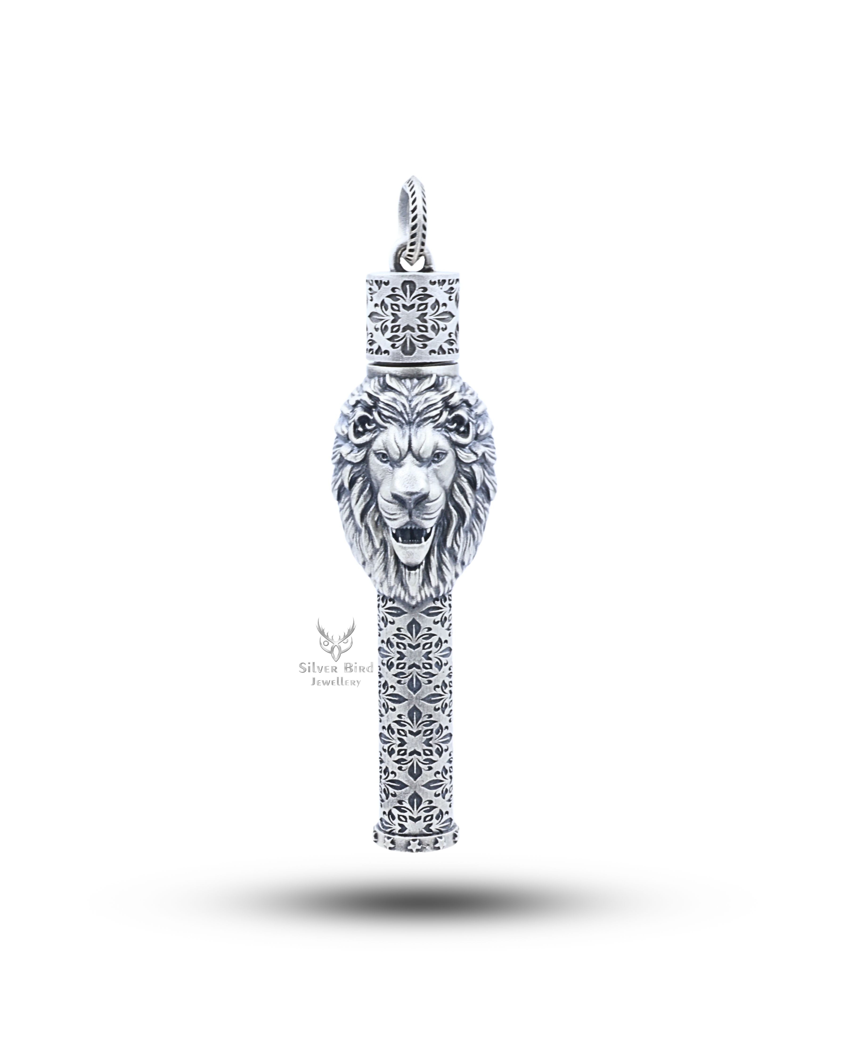 Lion Cigar Flames Cigarette Smoke Lighter | 925 Silver