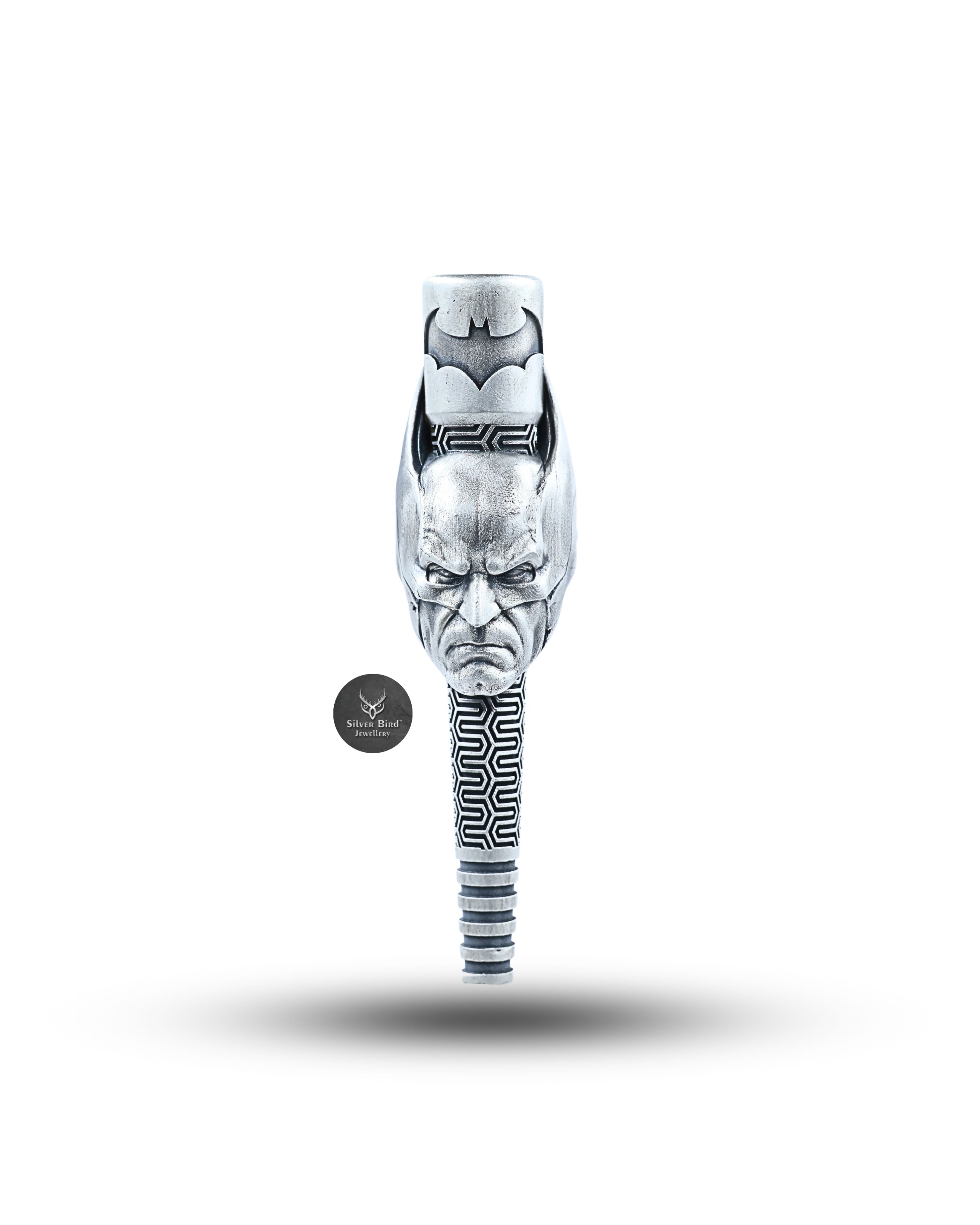 Bat Man Hookha Filter Shisha Tobacco Smoke Mouth Tip Pipe 925 Silver