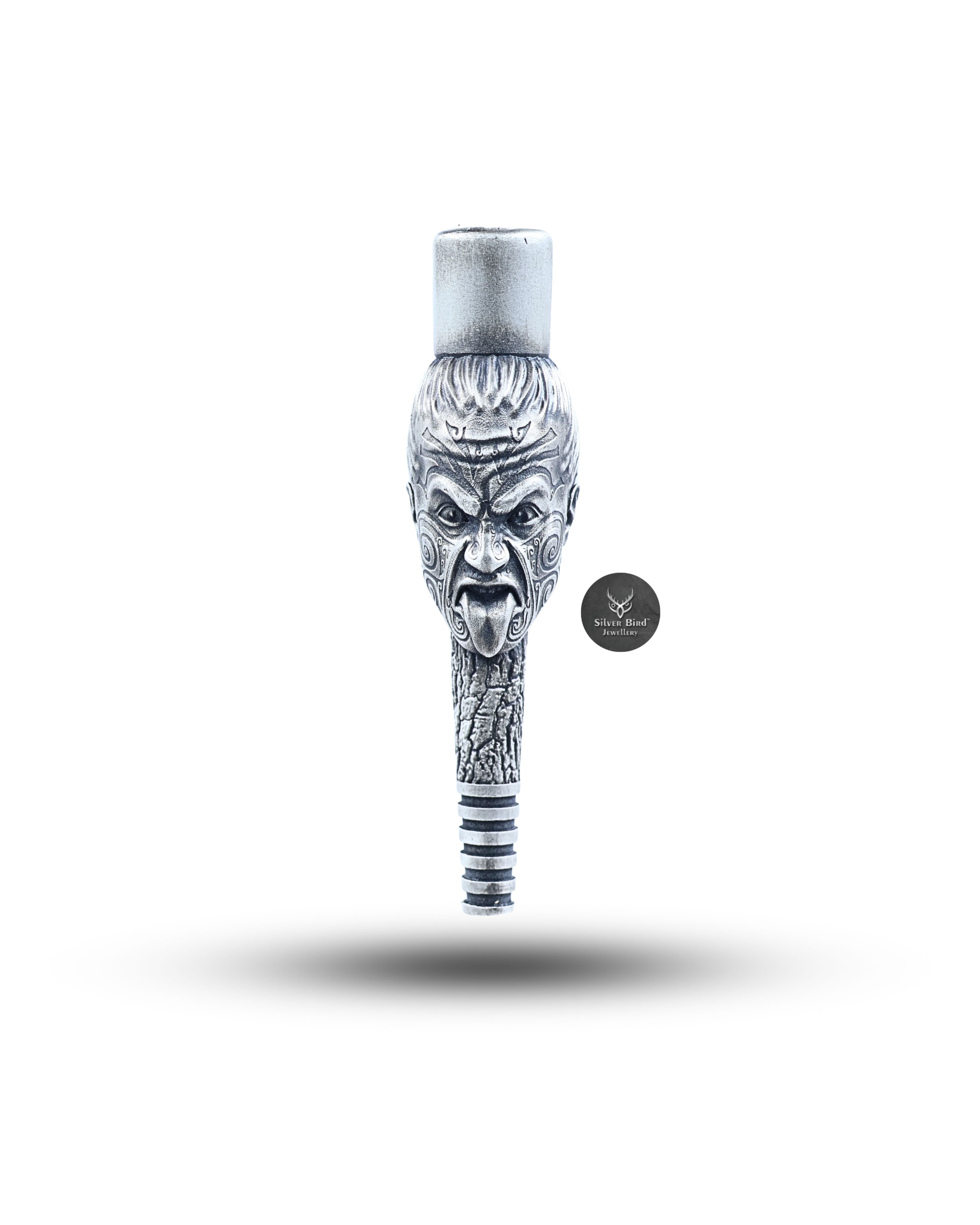 Maori Hookah Filter Shisha Tobacco Smoke Mouth Tip Pipe 925 Silver