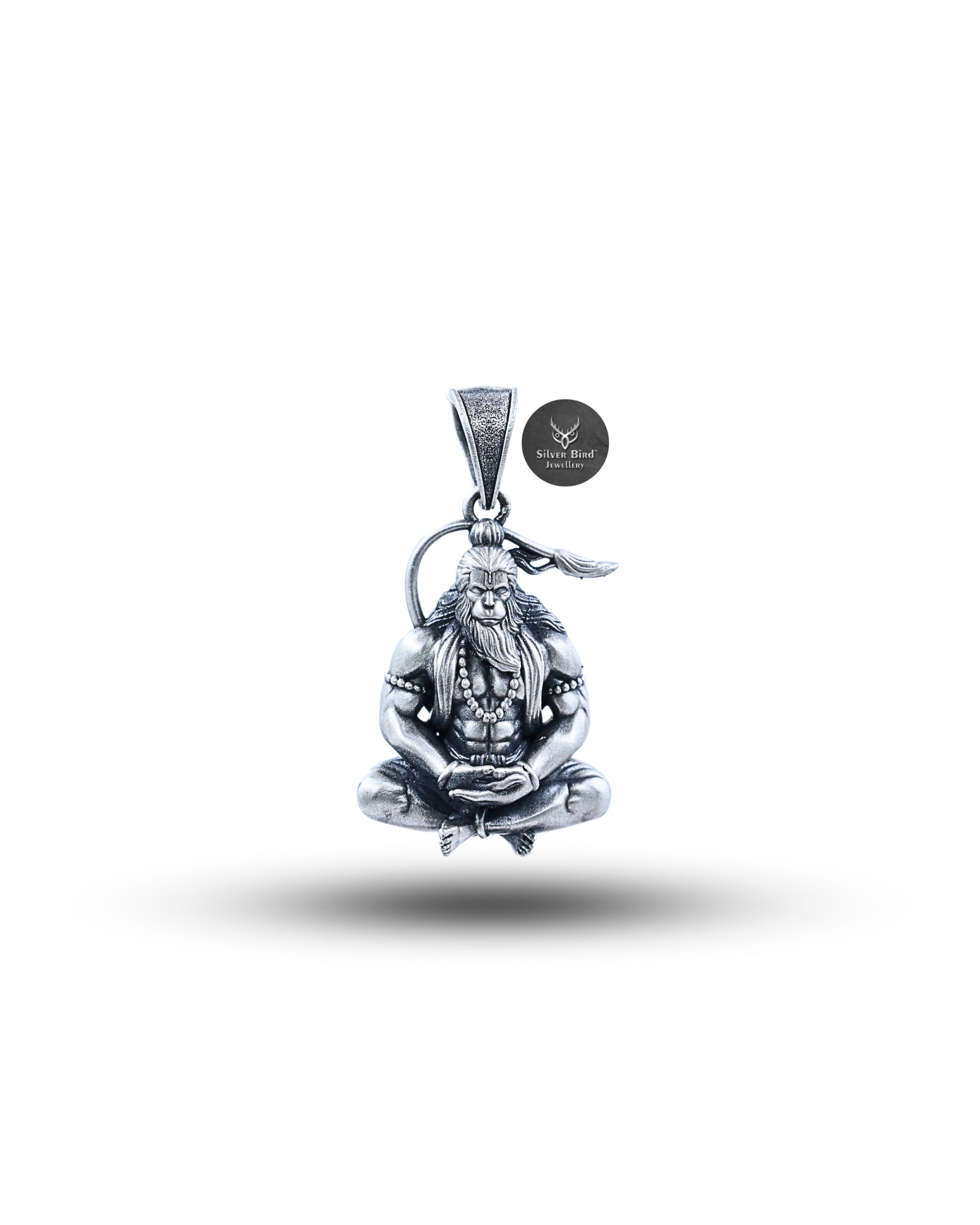 Dhyani Hanuman Evil Protector 925 Sterling Silver Pendant