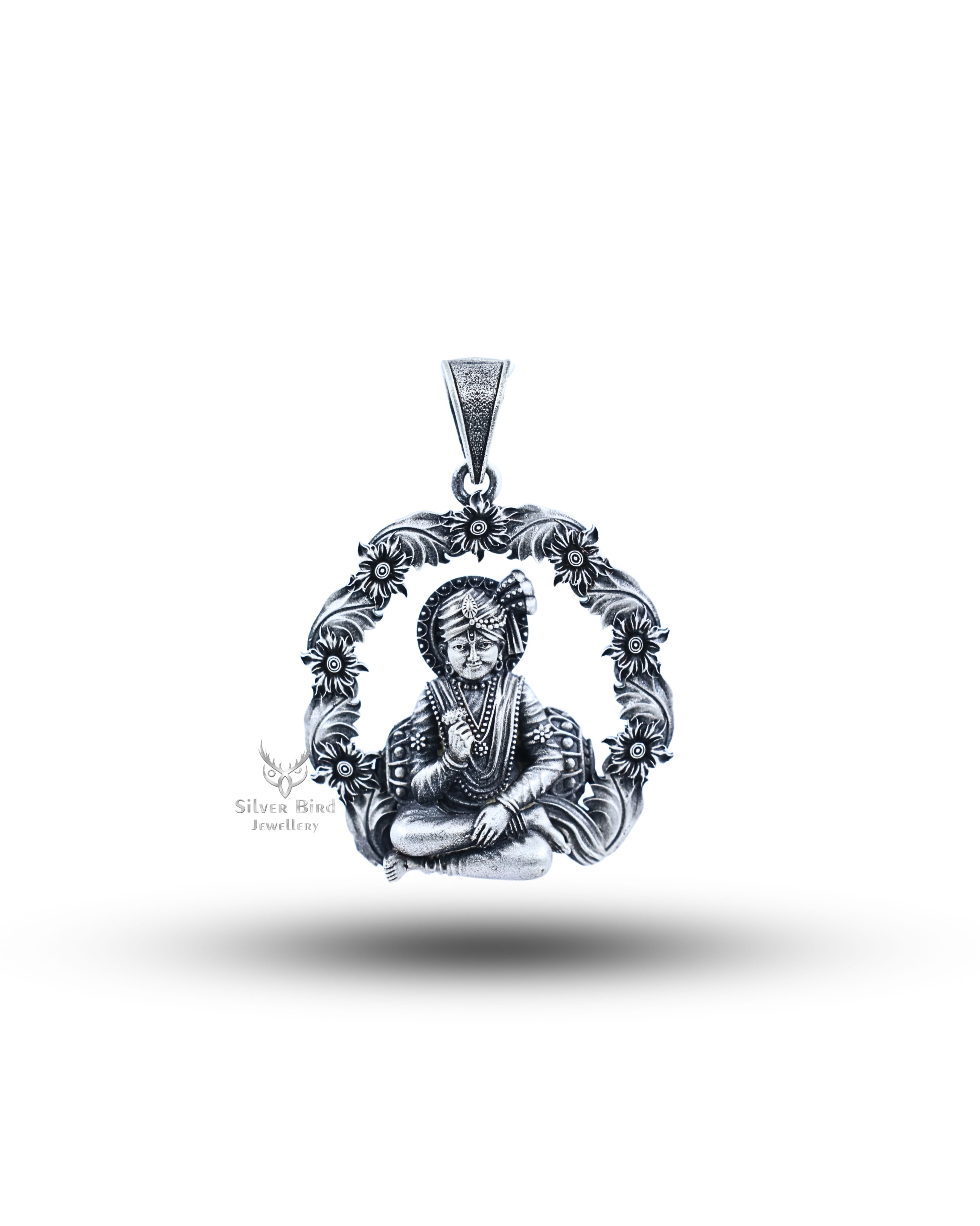 Sahajanand Swaminarayan 925 Sterling Silver Pendant