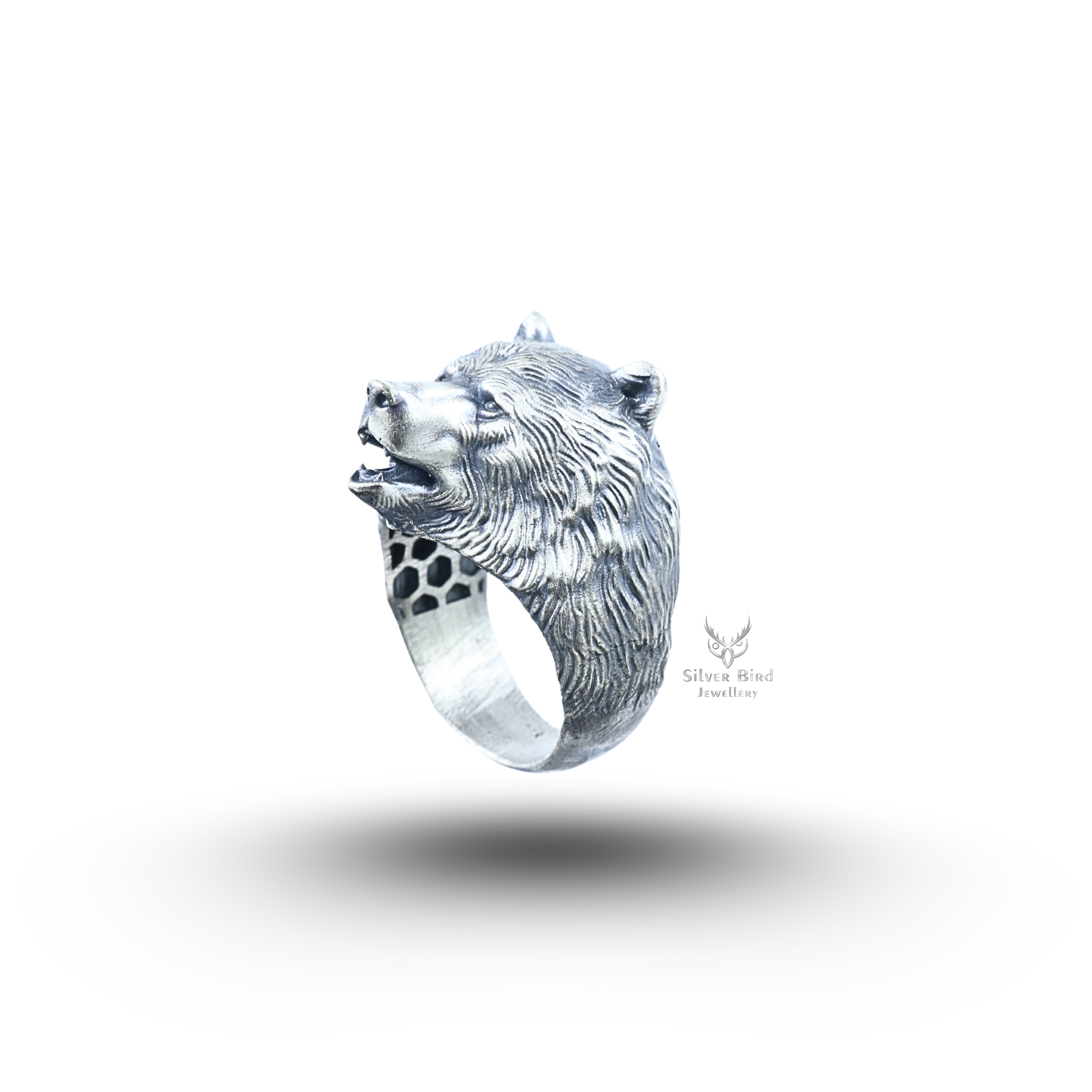 Bear Animal 925 Sterling Silver Ring