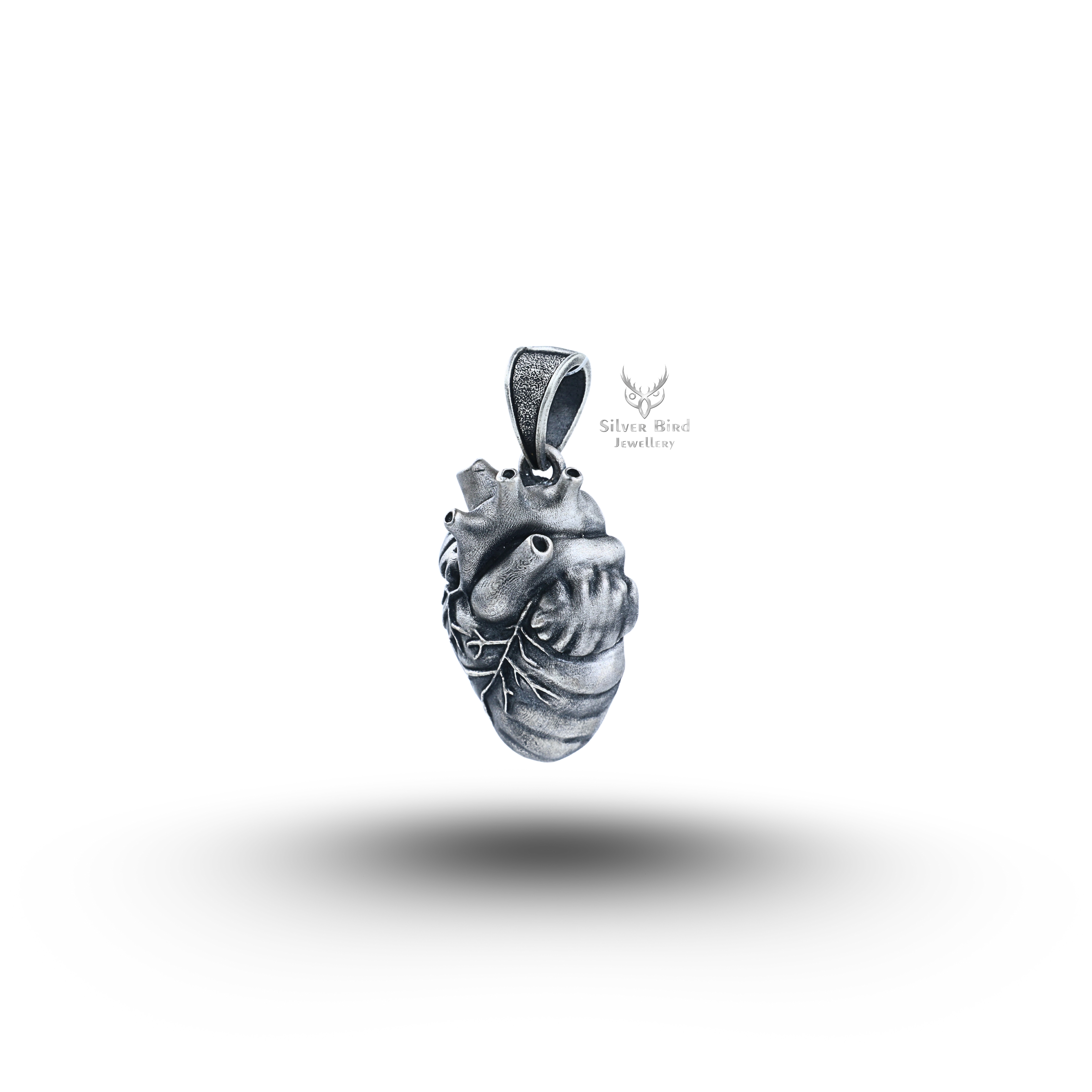 Anatomical Heart 925 Sterling Silver Pendant