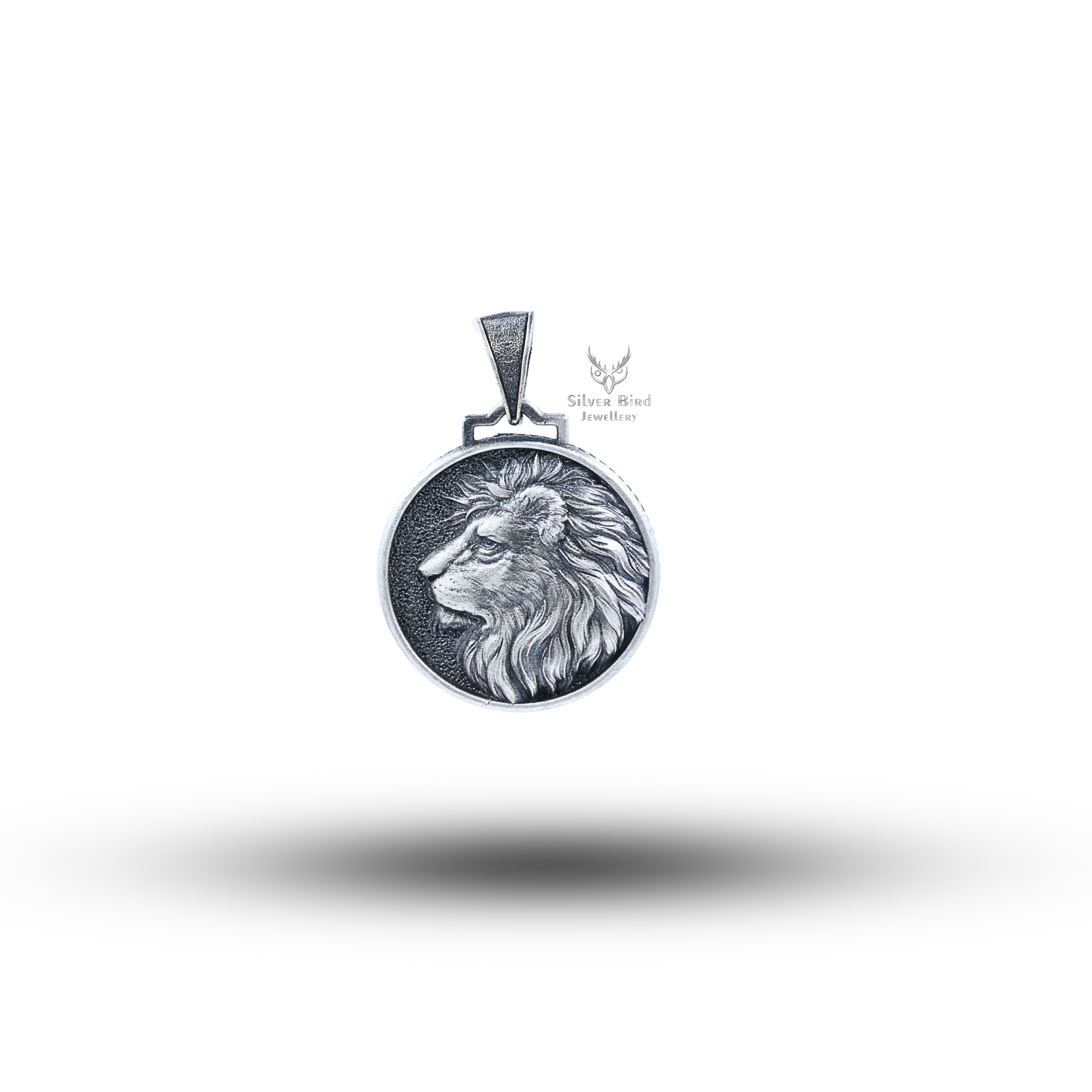 African Lion king Big Cat Animal 925 Sterling Silver Pendant