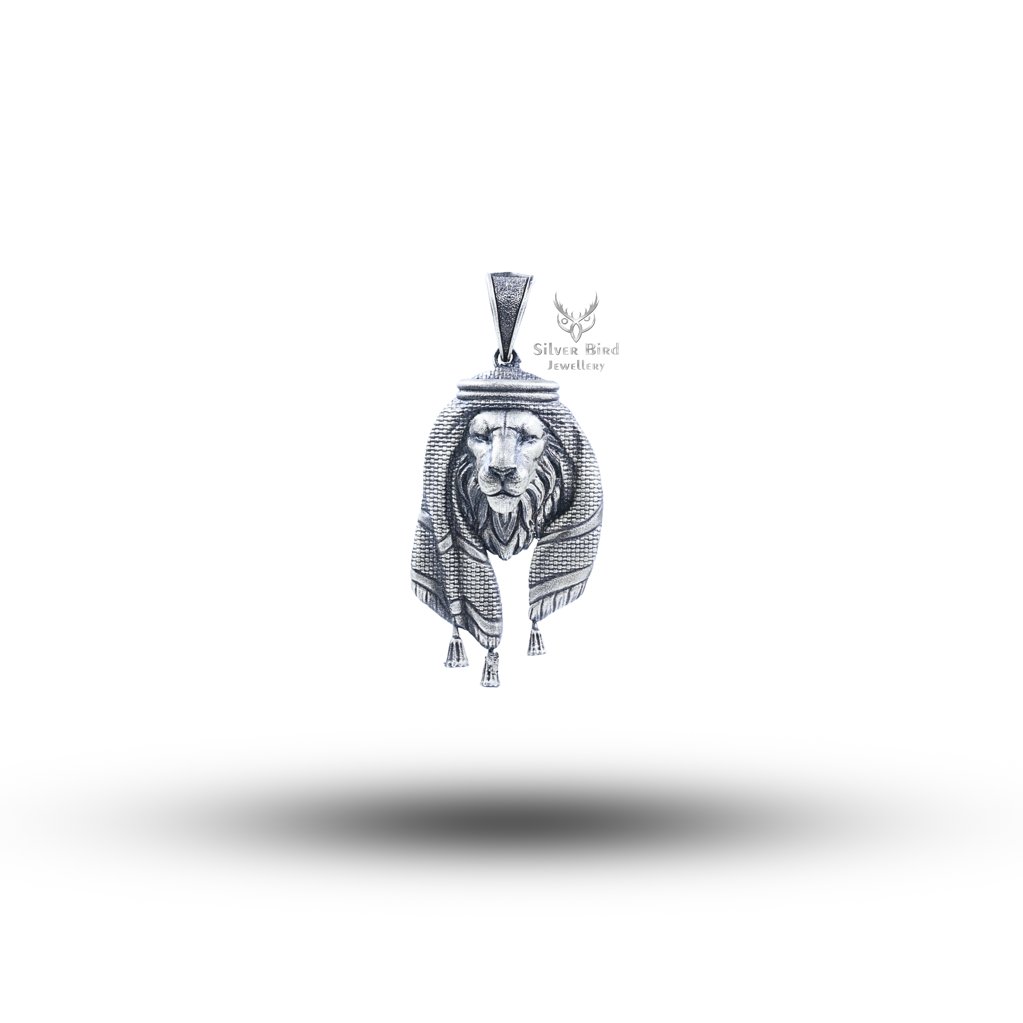 Arabic African Lion 925 Sterling Silver Pendant