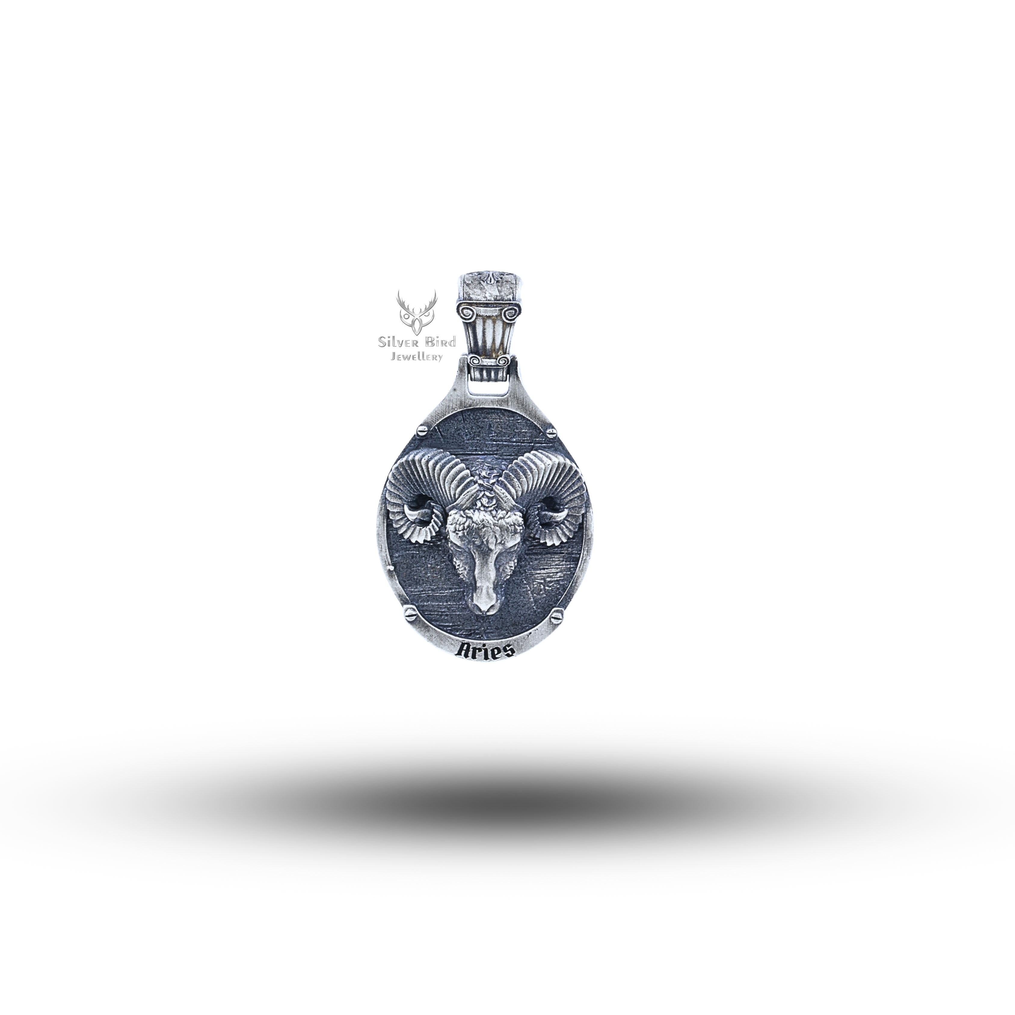 Aries Zodiac Sign 925 Sterling Pendant