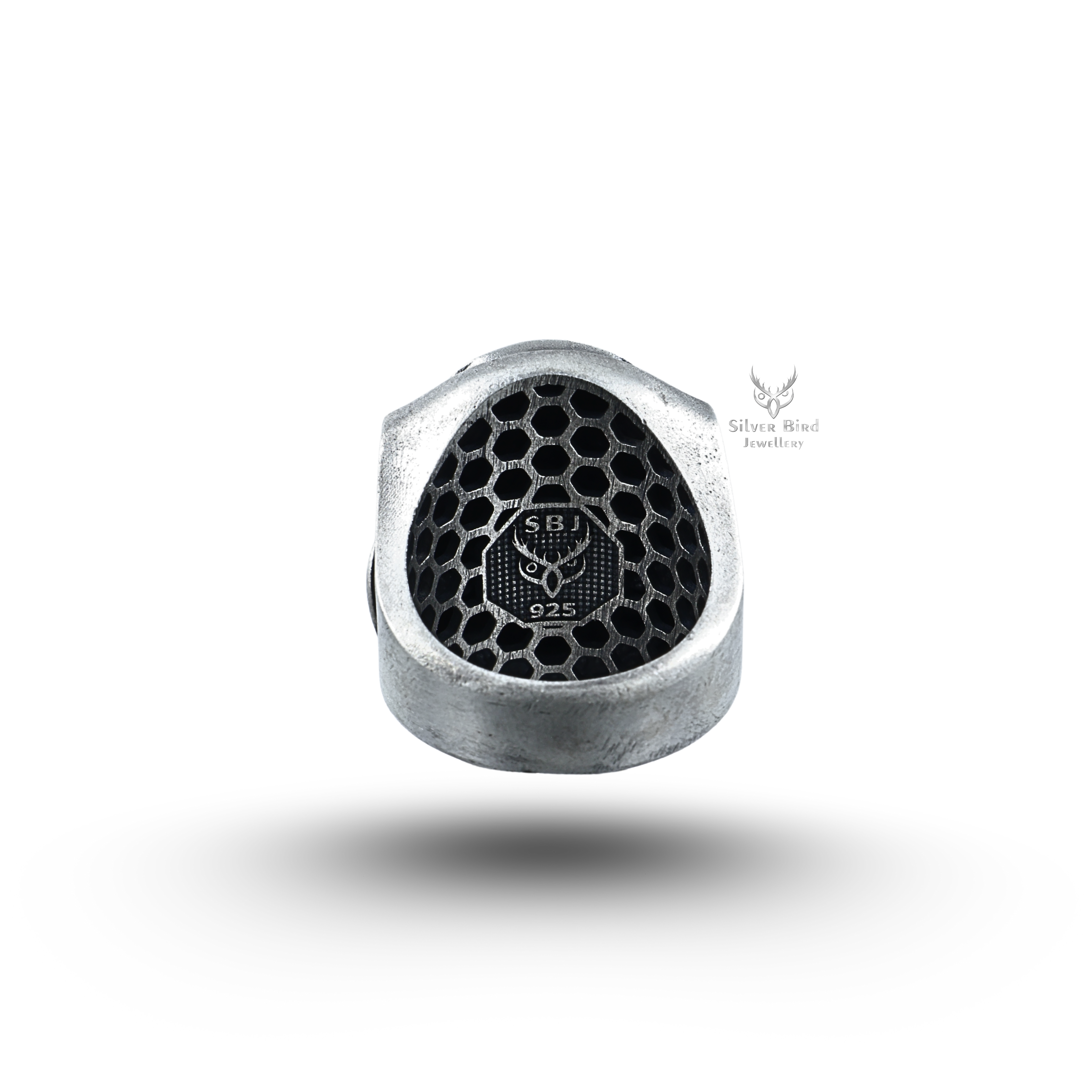 Oxygen Mask Respirator 925 Sterling Silver Ring