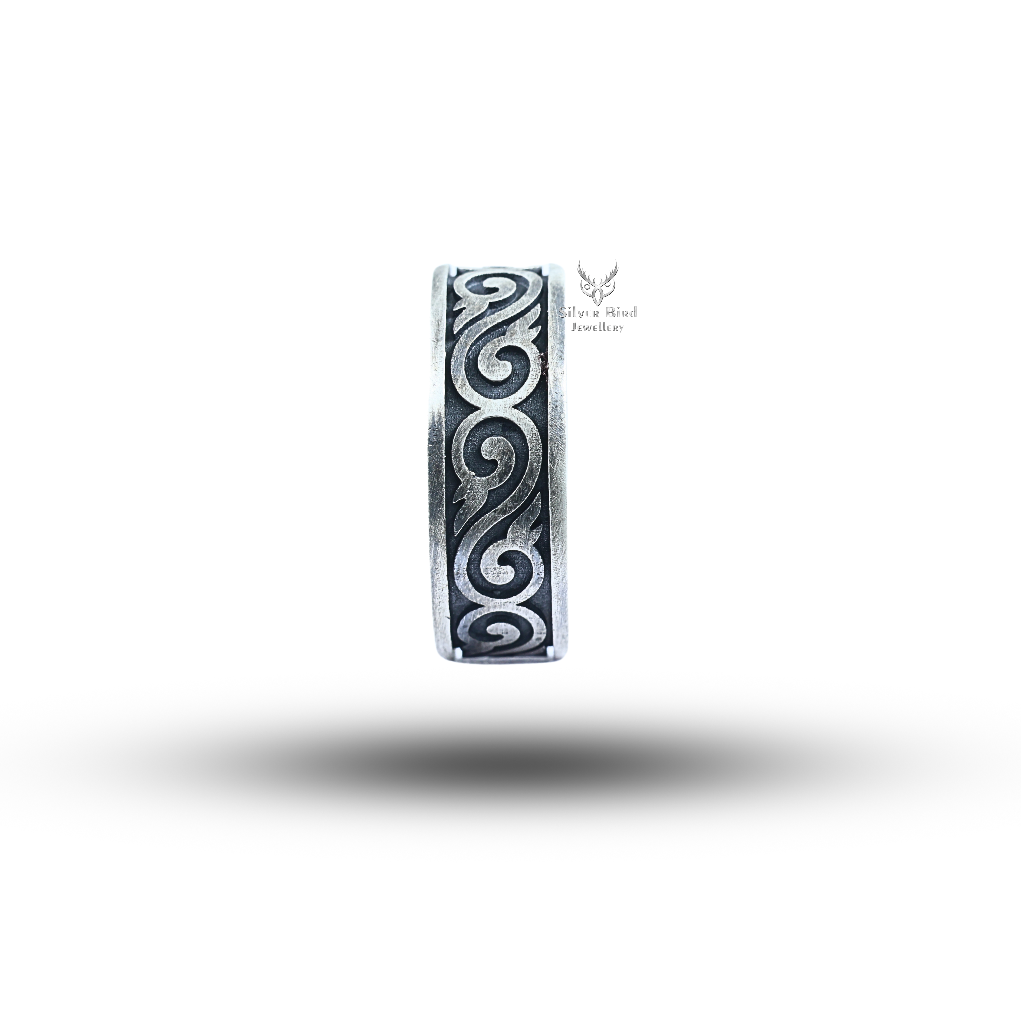 Infinity Leaf Eternity 925 Sterling Silver Band