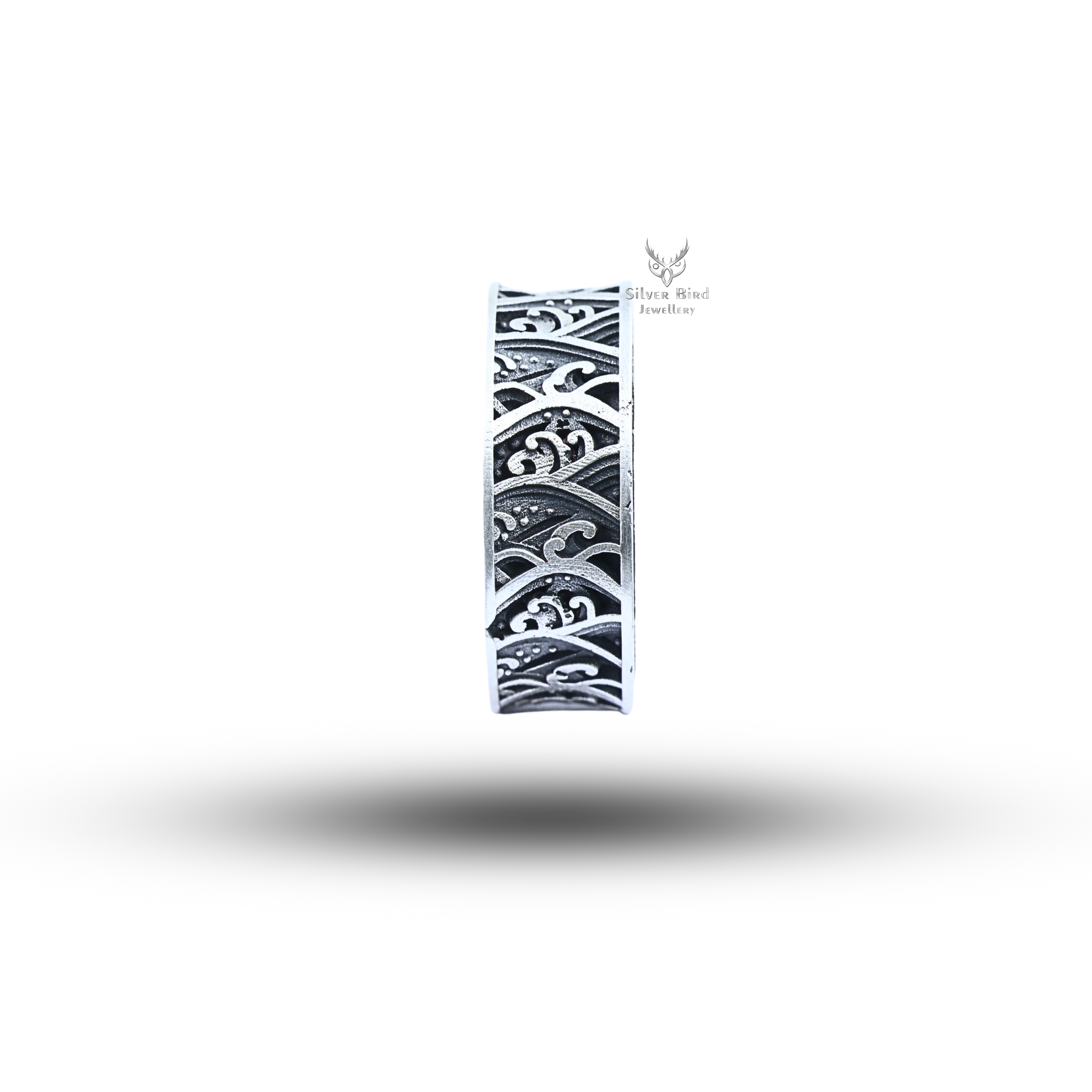 Wave Pattern 925 Sterling Silver band