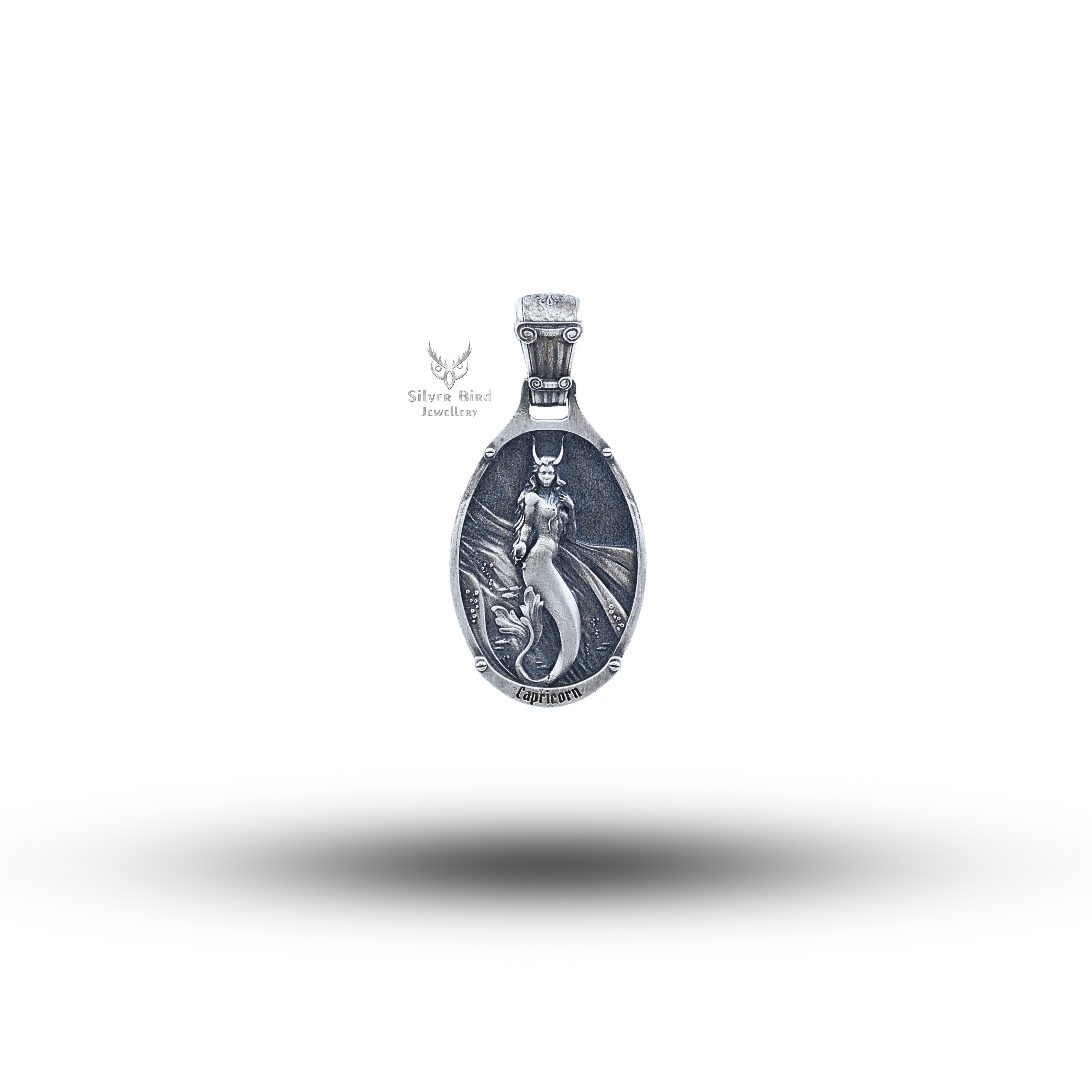 Capricorn Zodiac Sign 925 Sterling Pendant