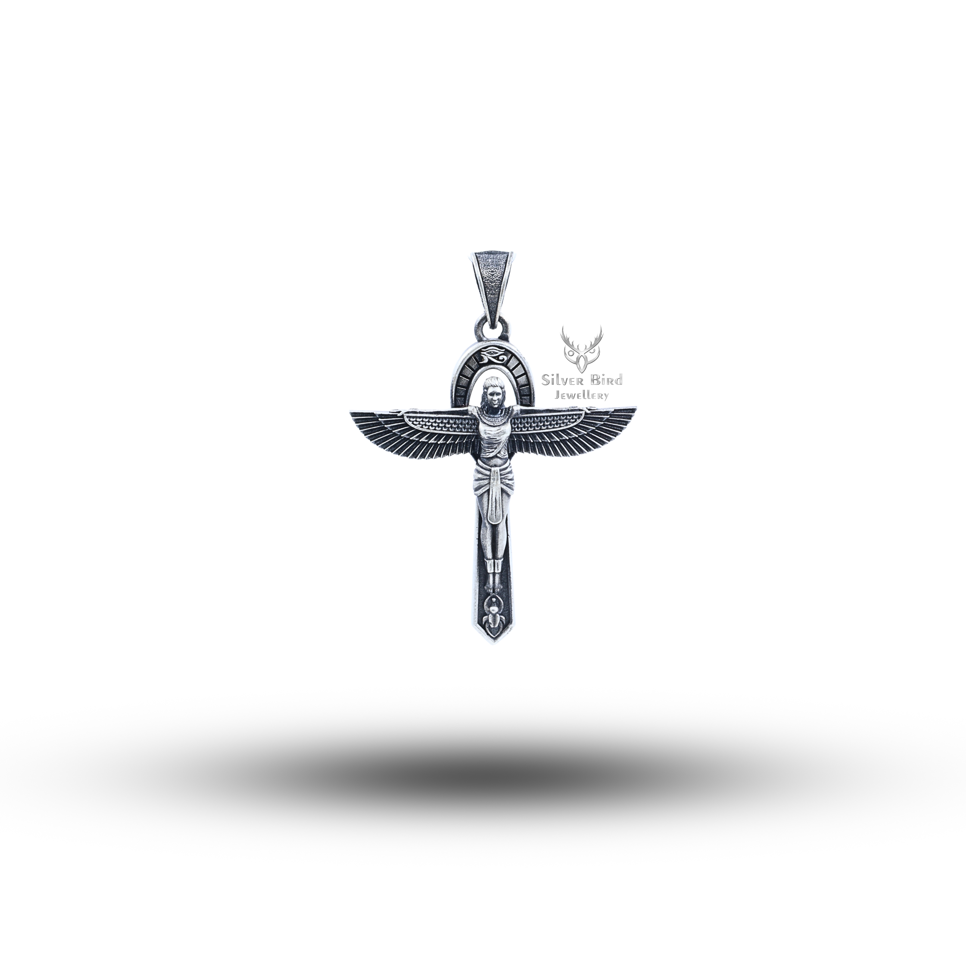 Isis Ankh Egyptian 925 Sterling Silver Pendant