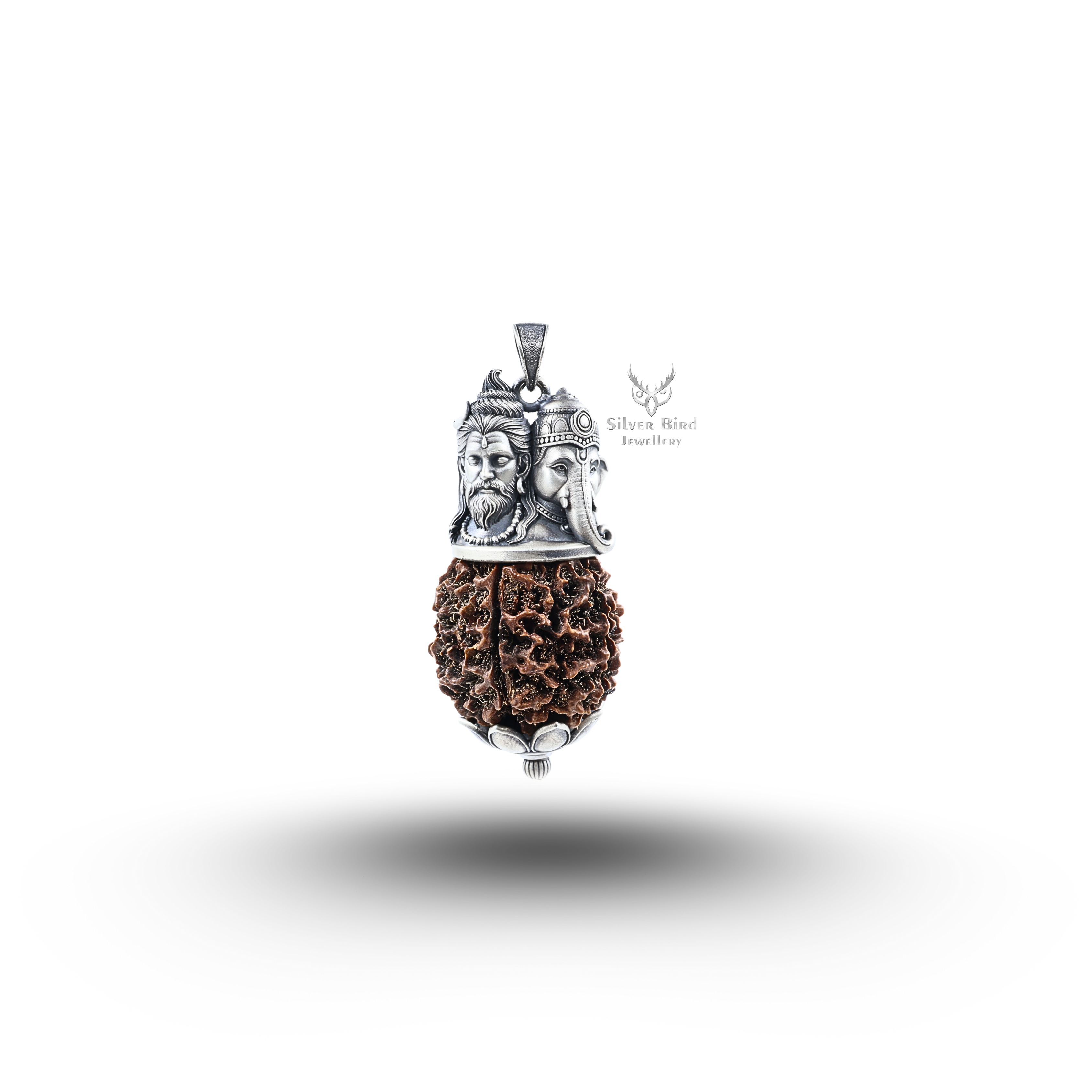 Shiv Ganesh Rudraksha 925 Sterling Silver Pendant