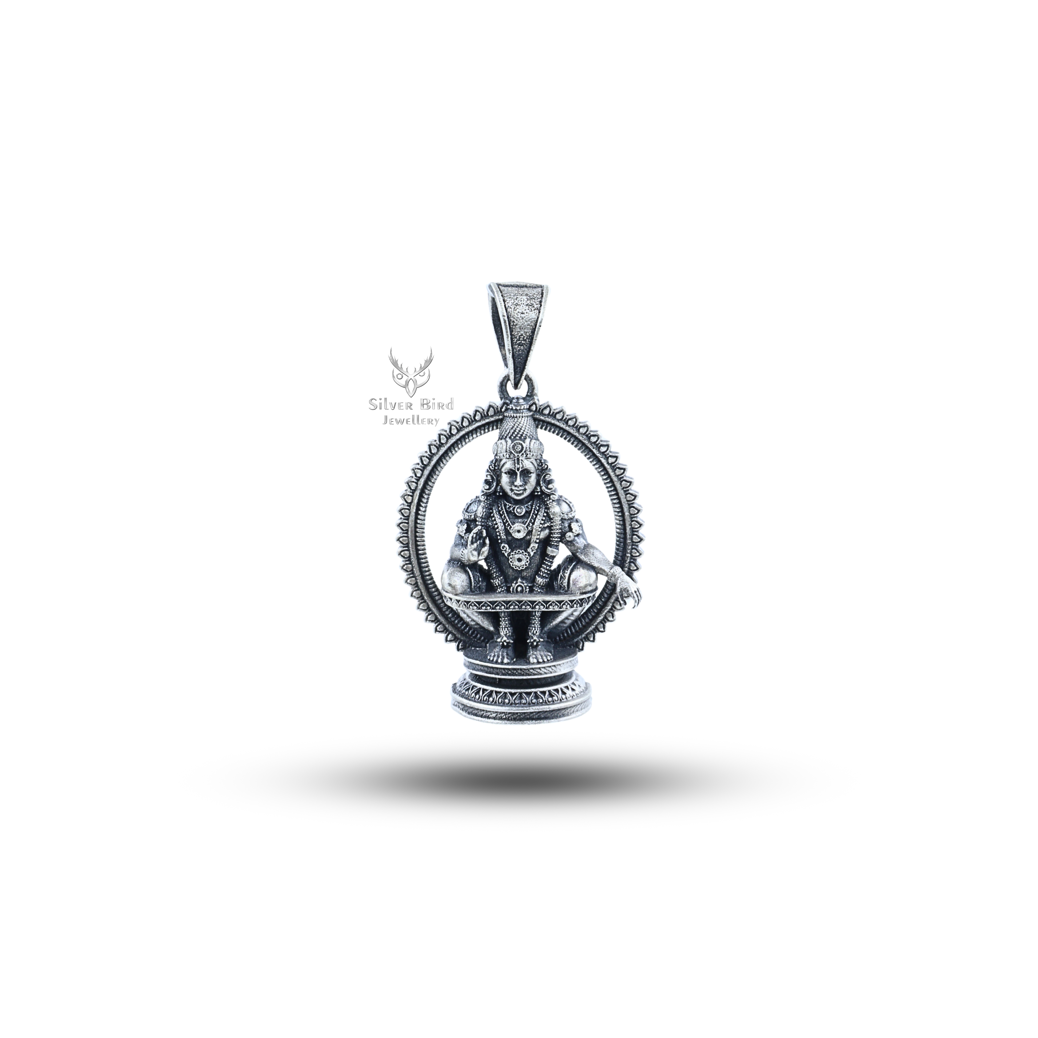 Ayappa Swami 925 Sterling Silver Pendant