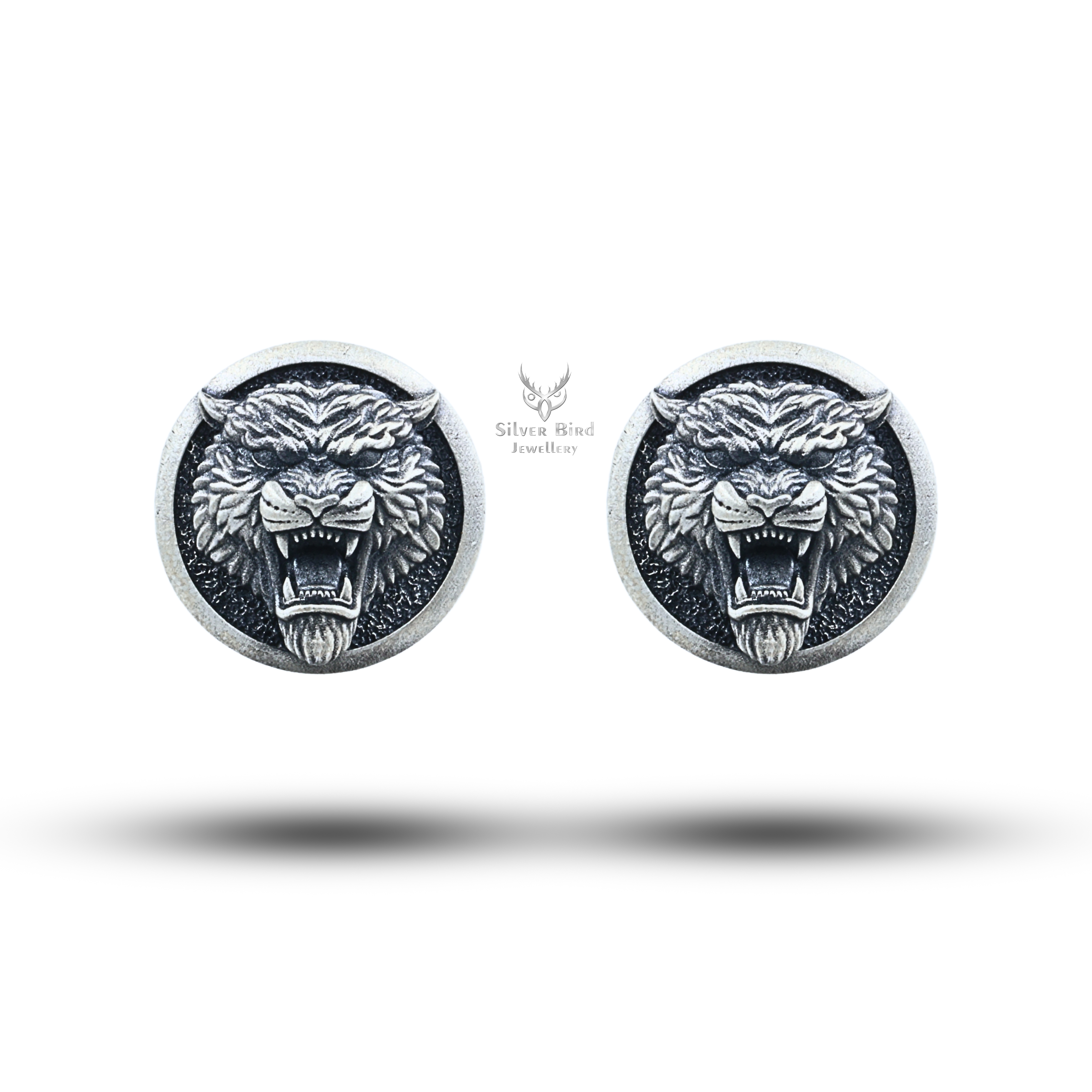 Tiger 925 Sterling Silver Cufflinks