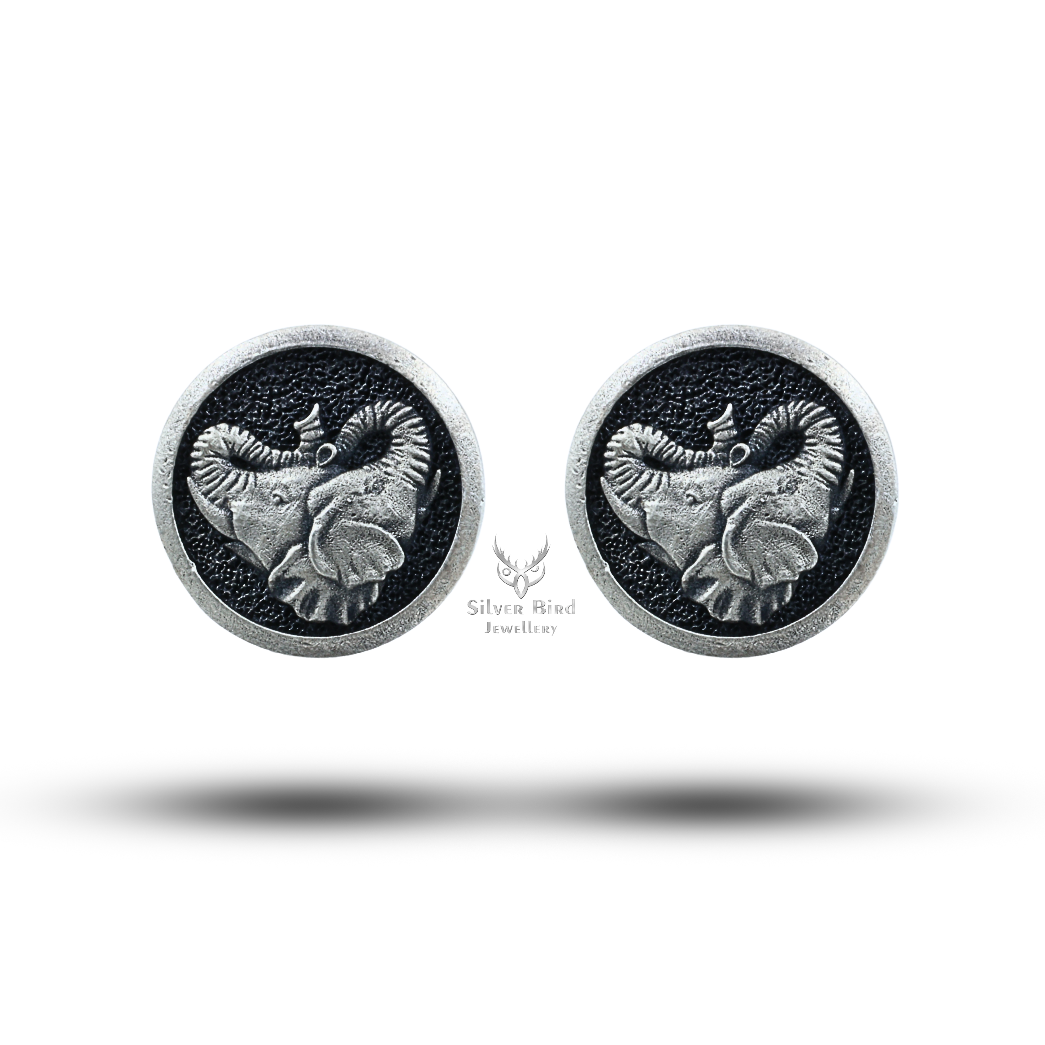 Twin Elephant 925 Sterling Silver Cufflinks
