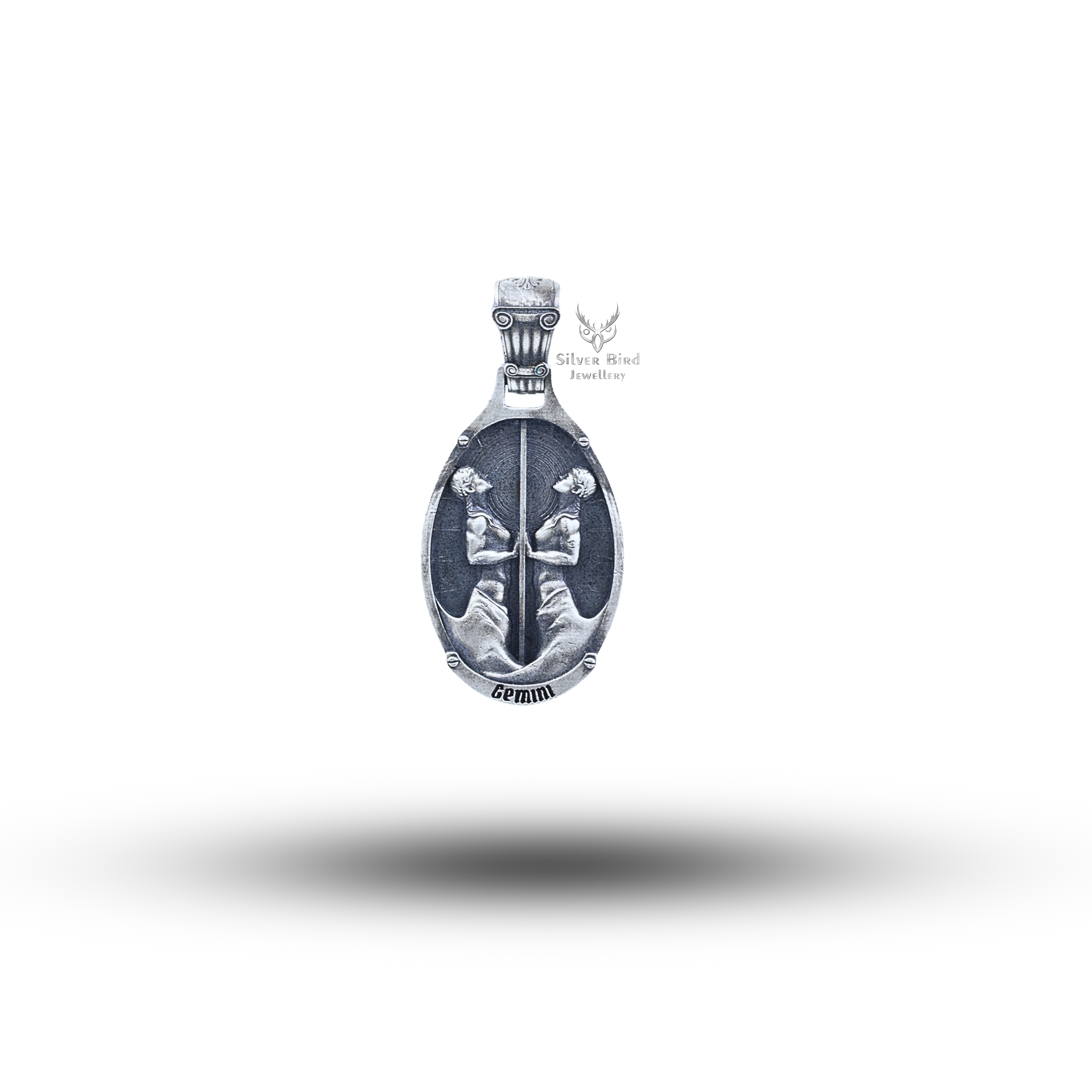 Gemini Zodiac Sign 925 Sterling Pendant