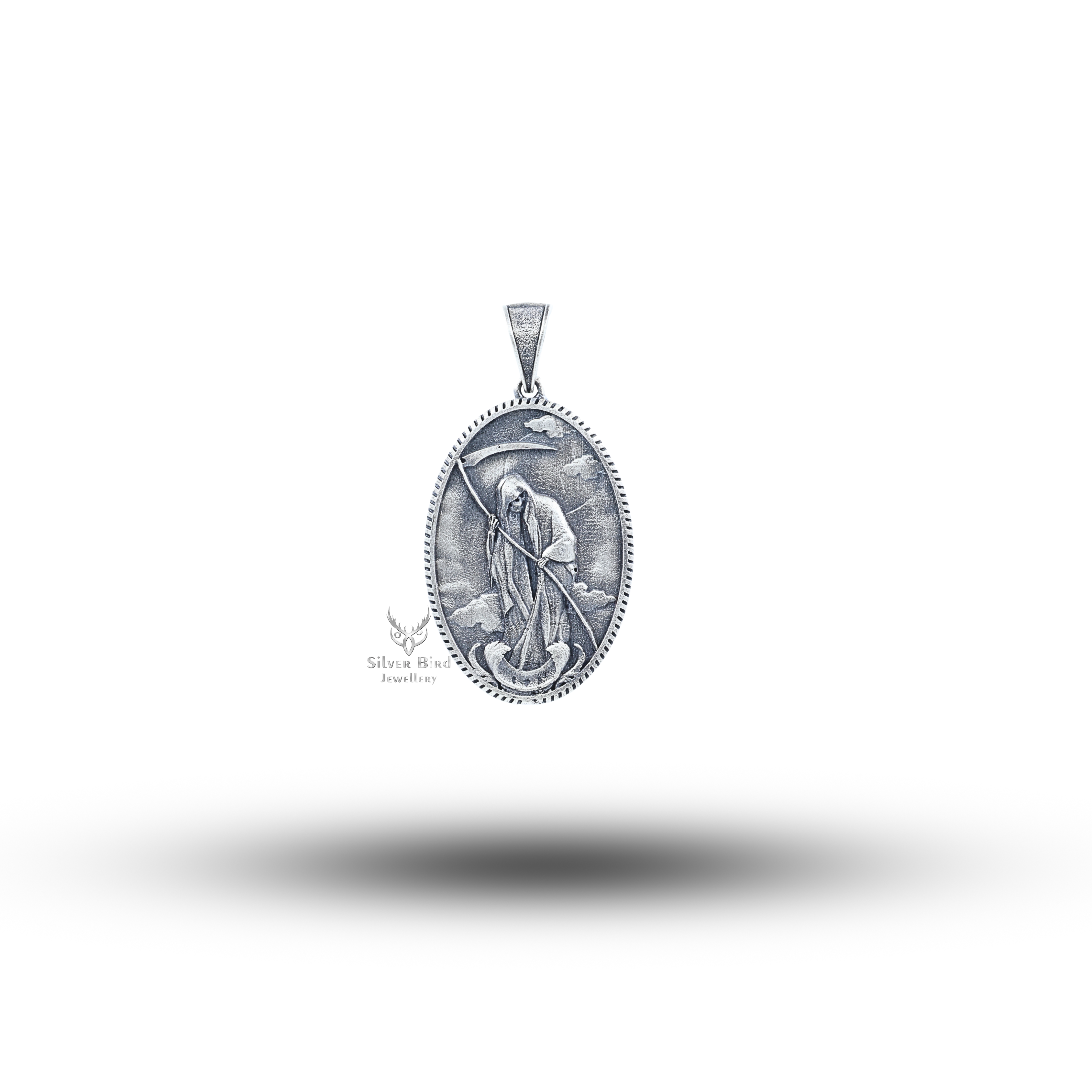 Grim Reaper and Life Angel 925 Sterling Silver Pendant