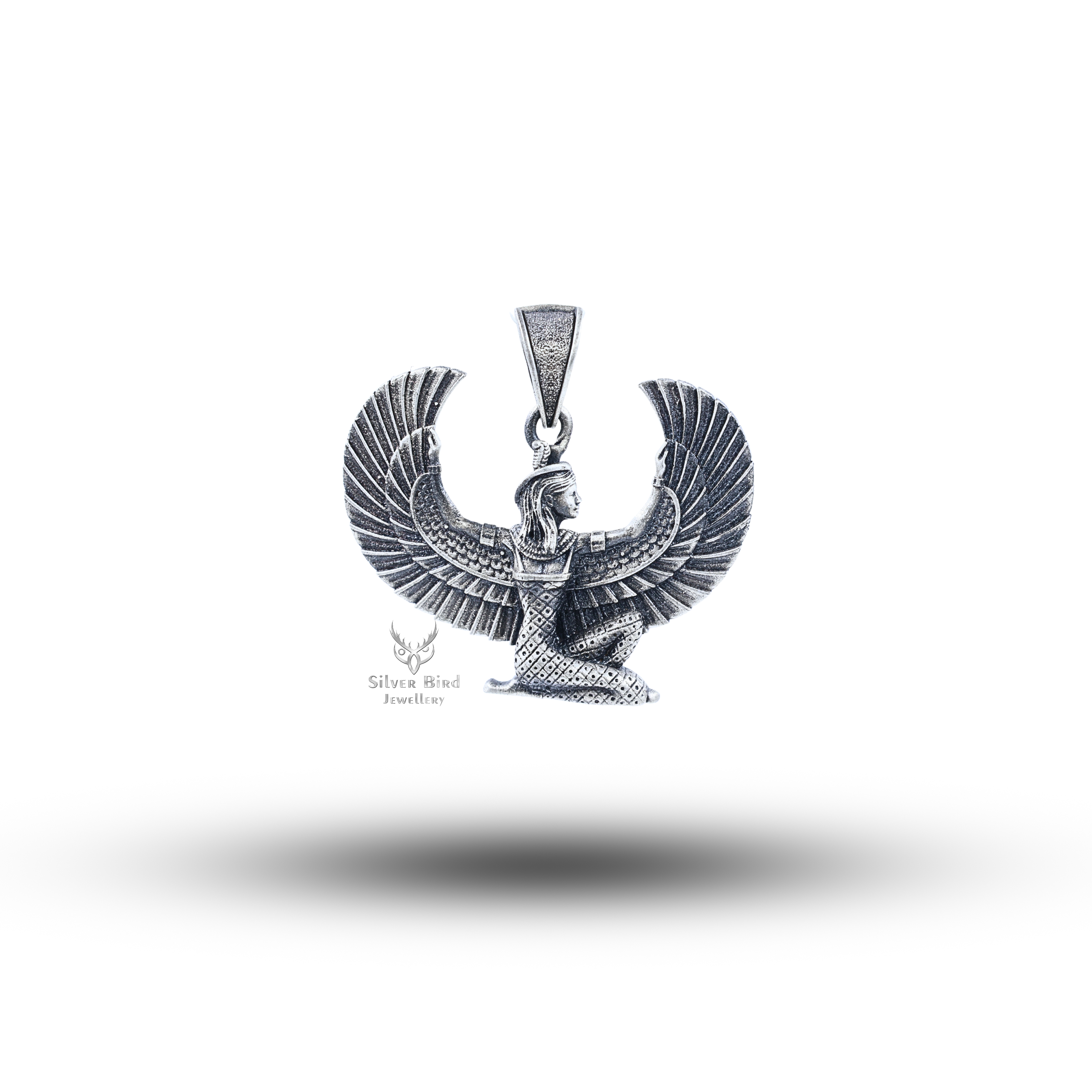 Isis Winged Egyptian 925 Sterling Silver Pendant