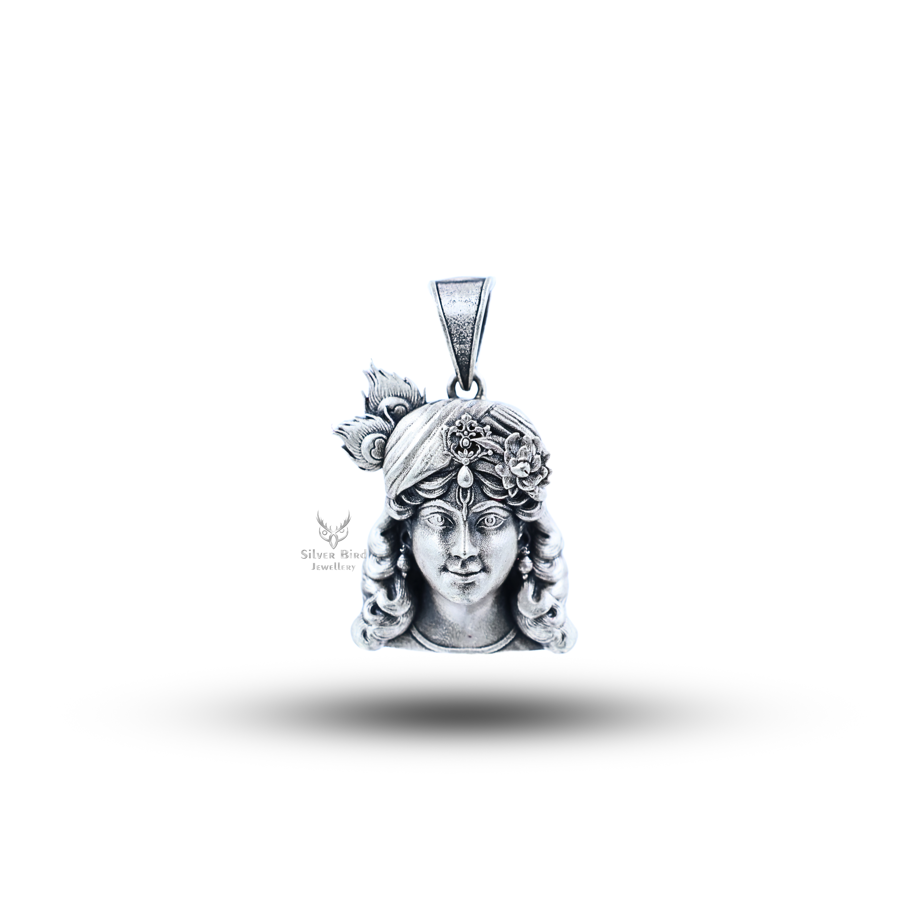 Krishna Face 925 Sterling Silver Pendant