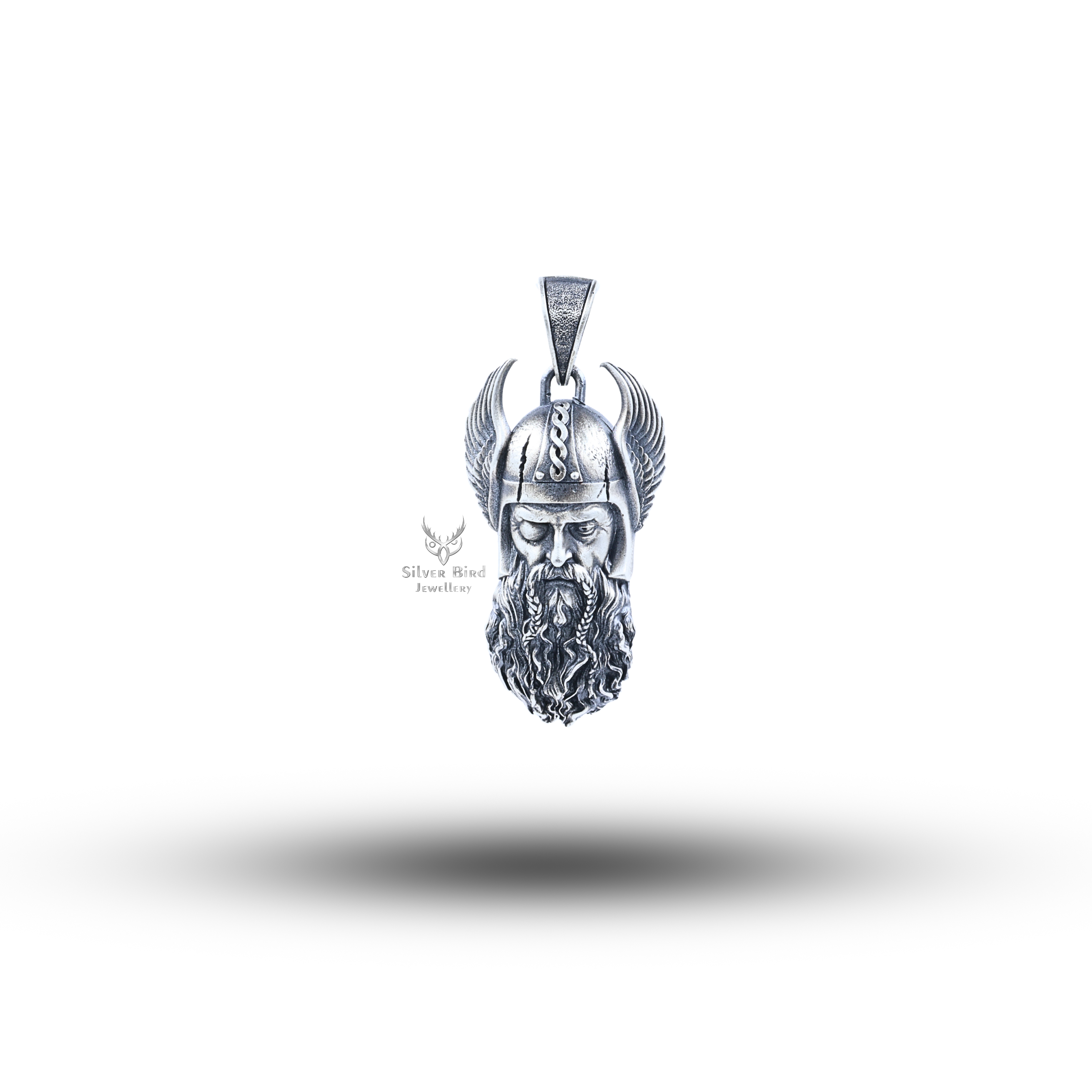 Viking God Odin 925 Sterling Silver Pendant