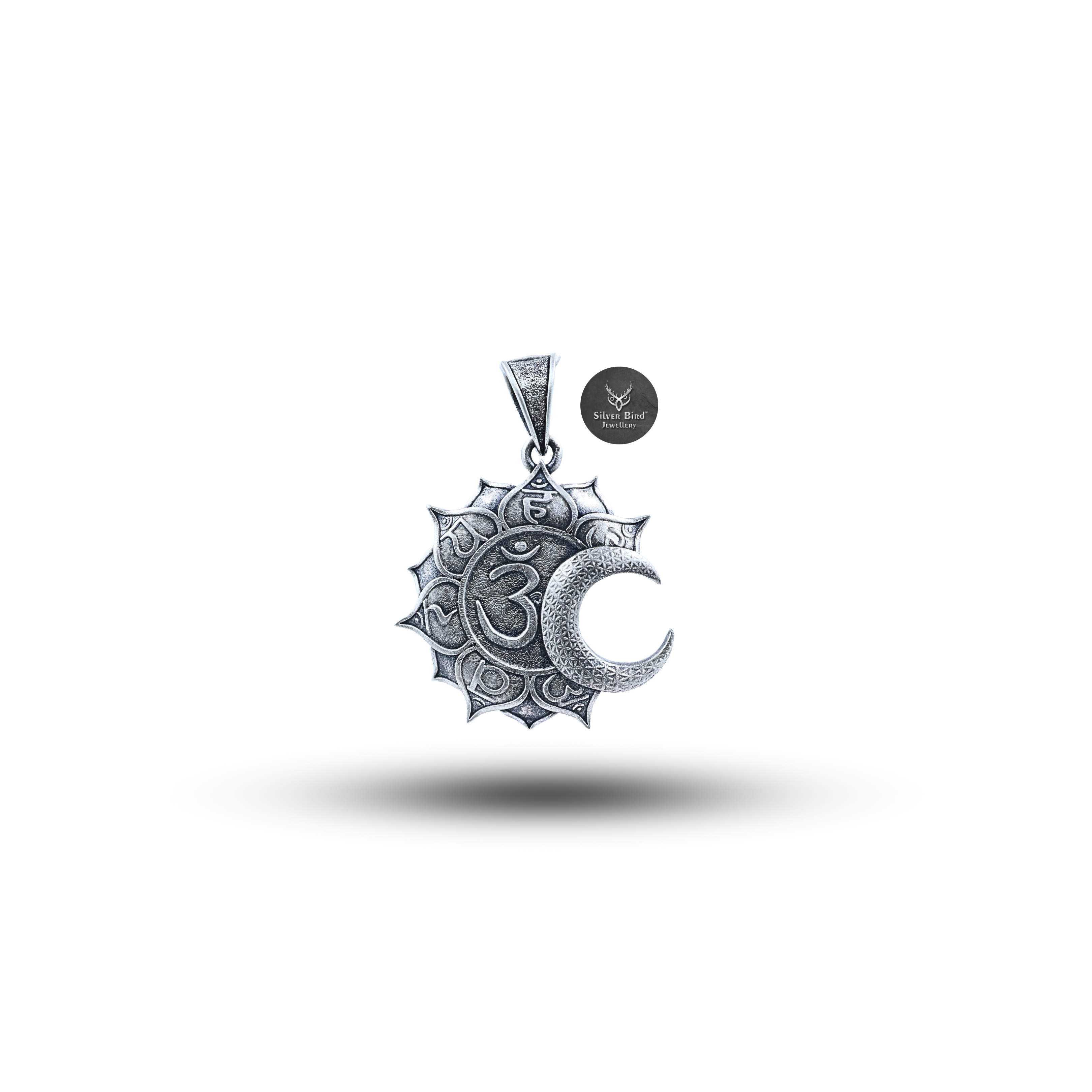 OM Symbol 925 Sterling Silver Pendant