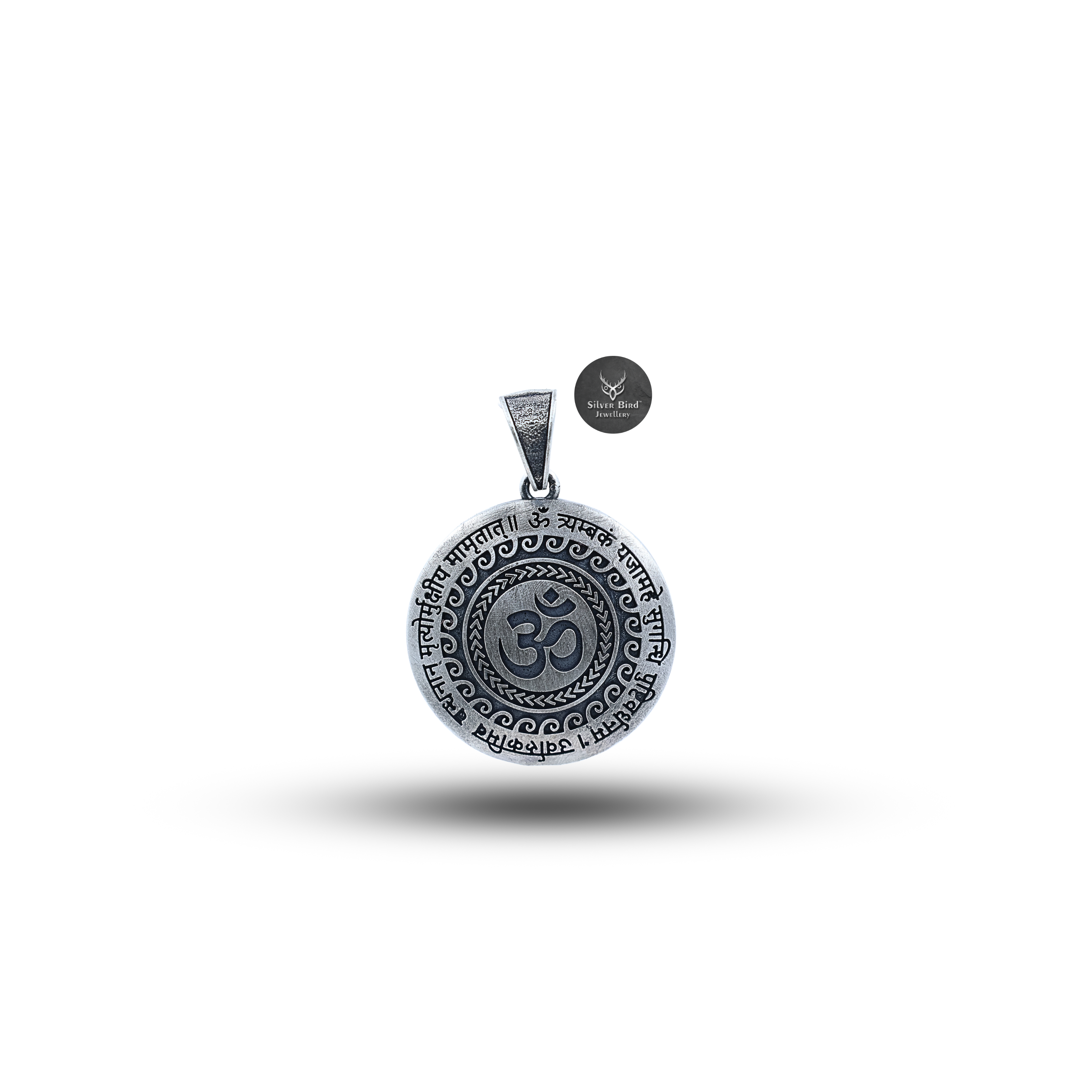 OM Symbol 925 Sterling Silver Pendant