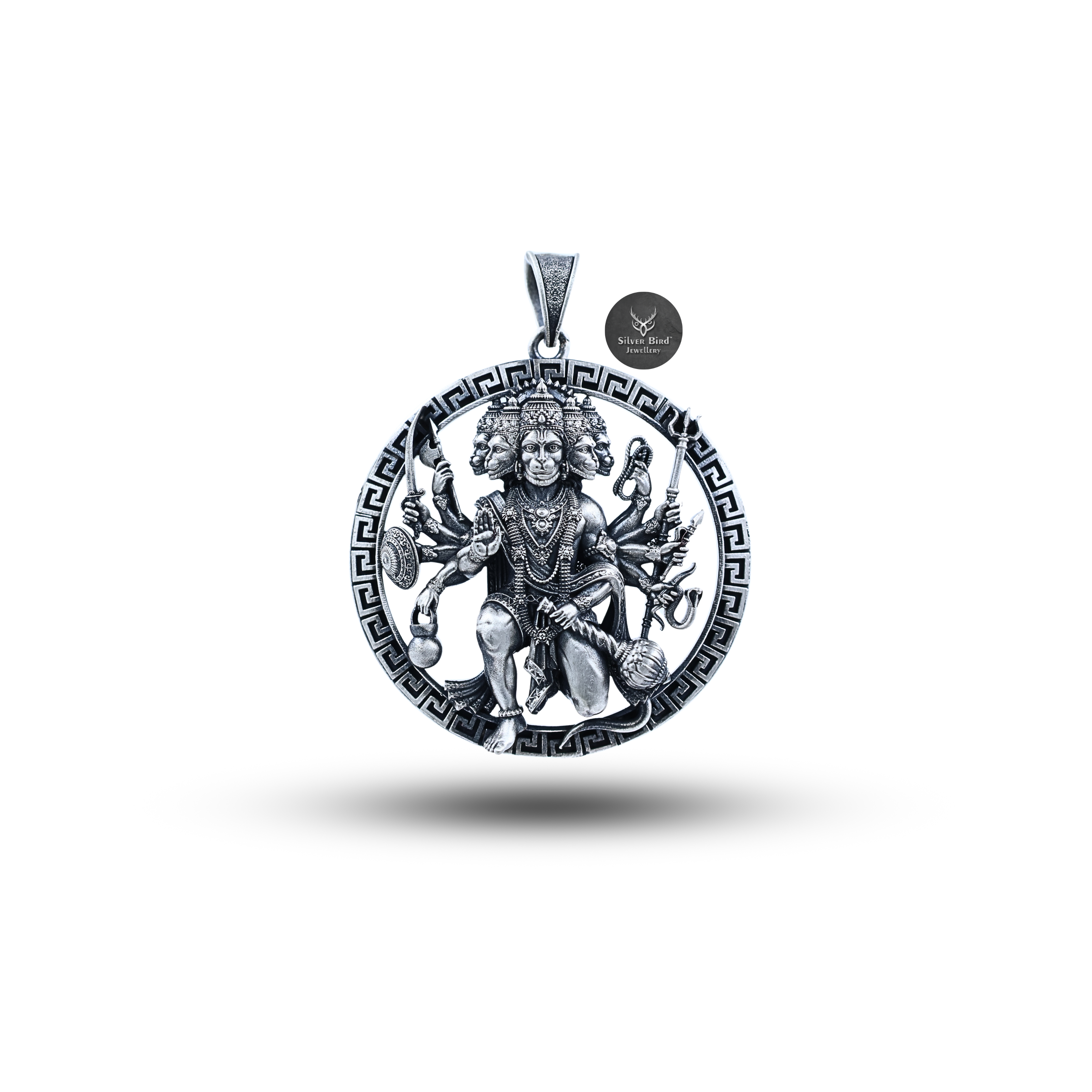 Panchmukhi Hanuman 925 Sterling Silver Penadant