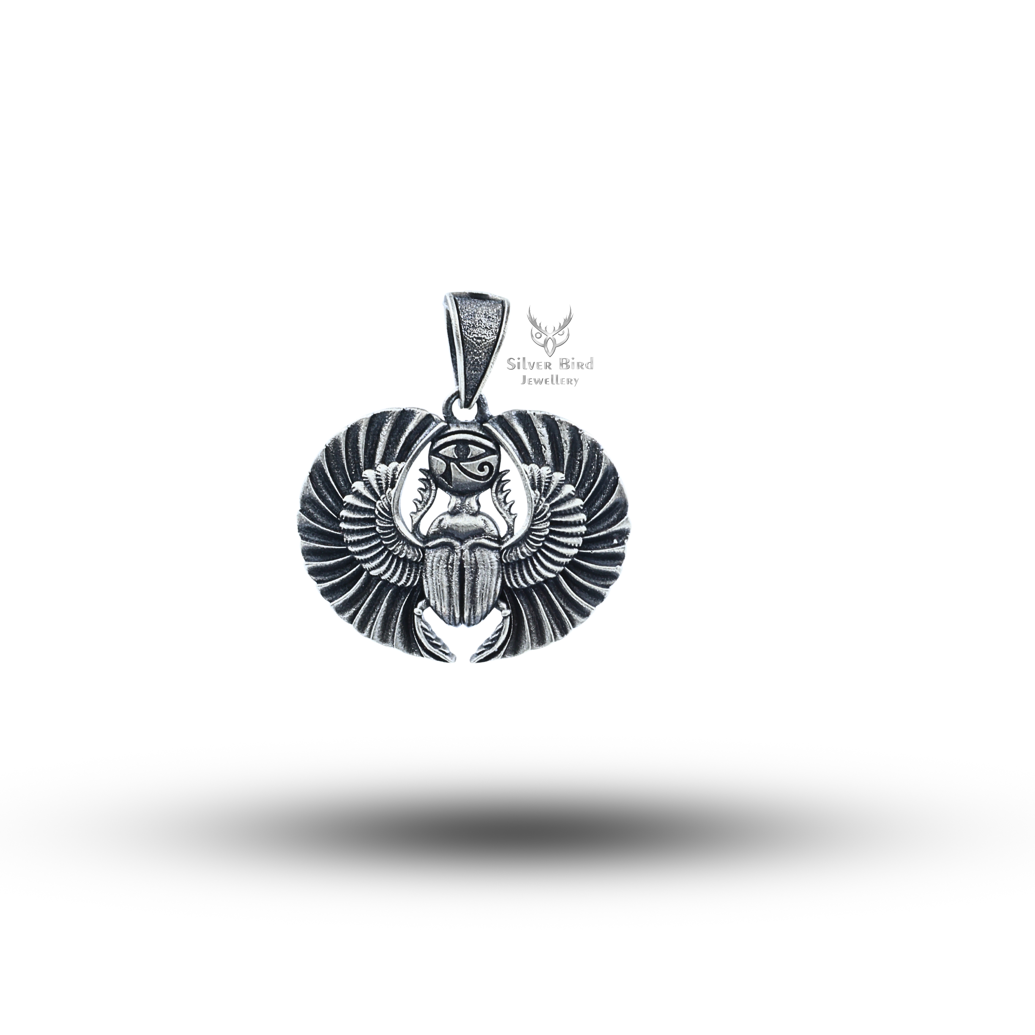 Egyptian Scarab 925 Sterling Silver Pendant