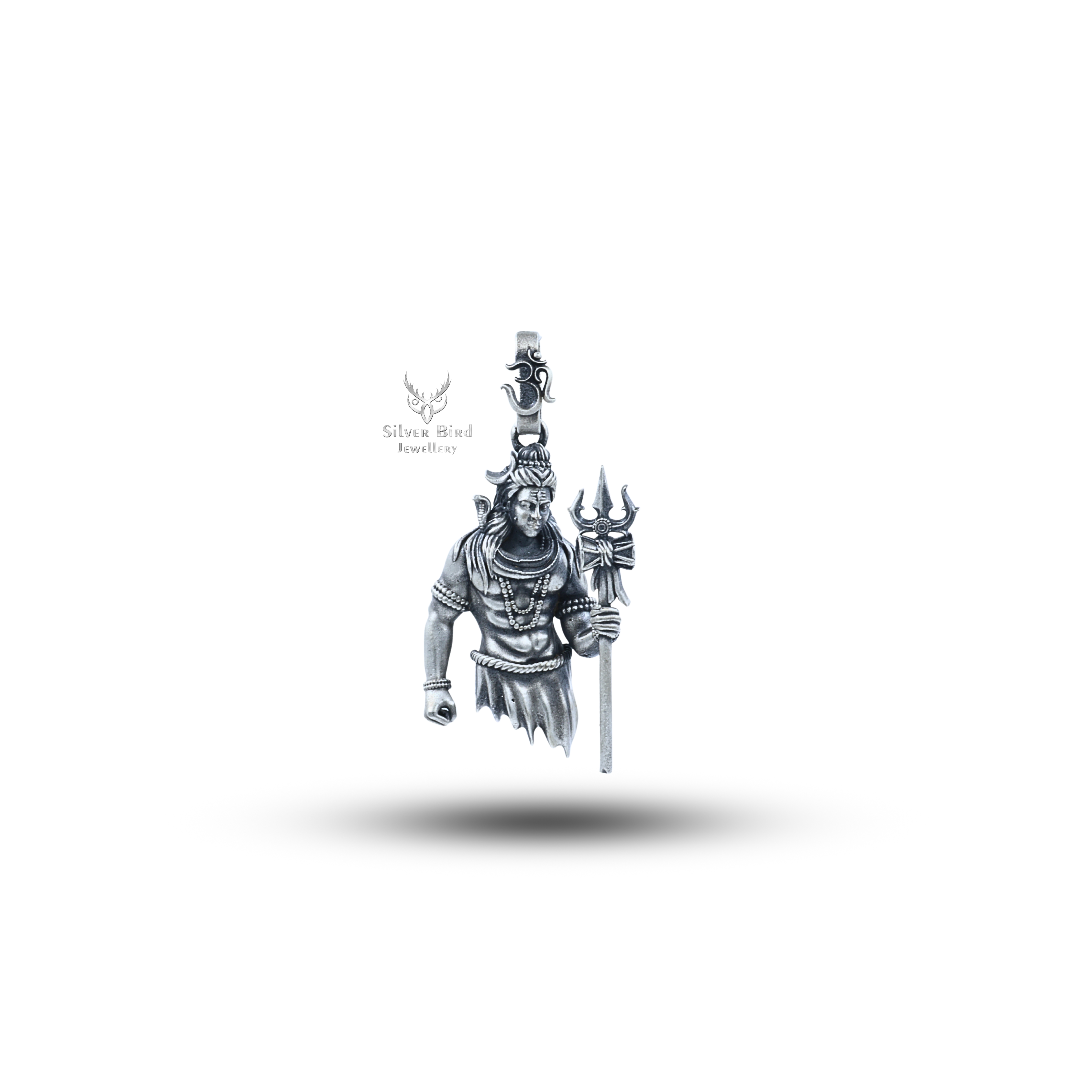 Mahadev With Trishul 925 Sterling Silver Pendant