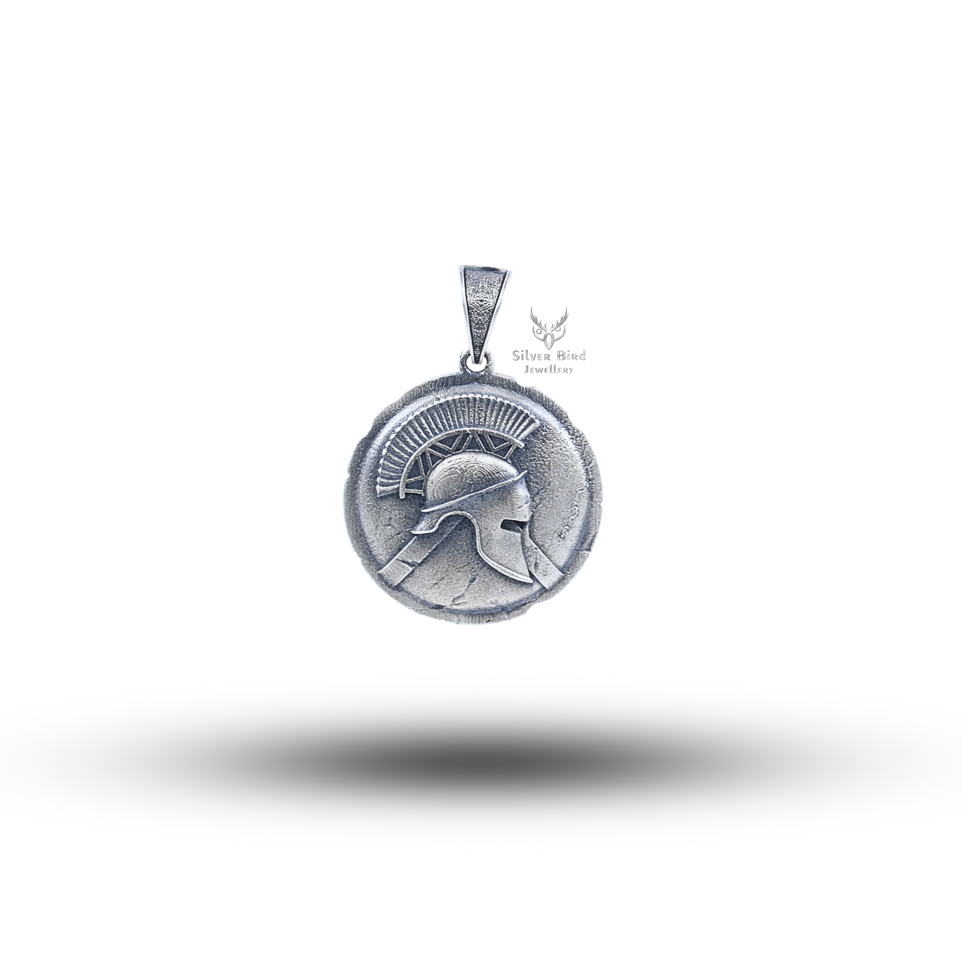 Spartan Helmet 925 Sterling Silver Pendant