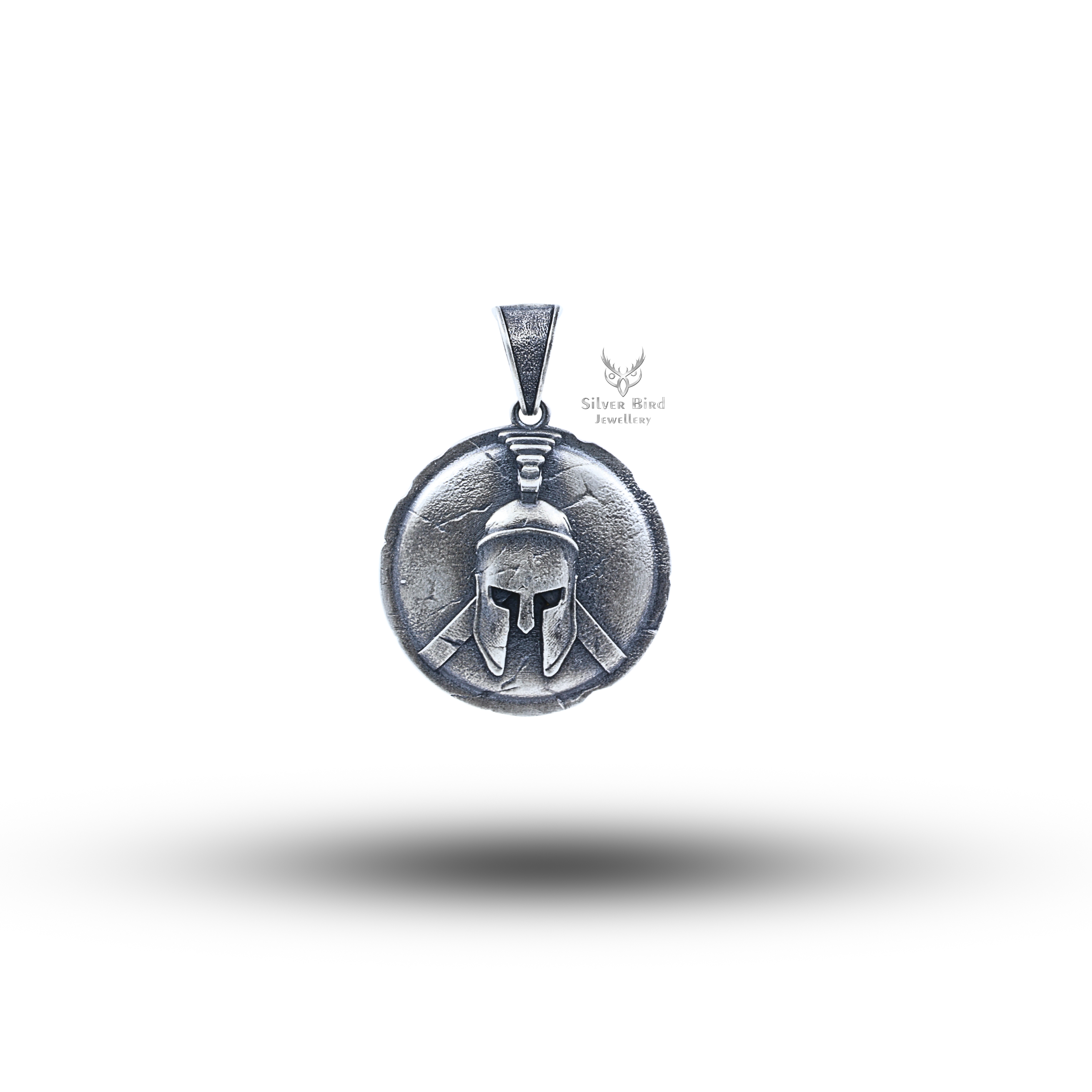 Spartan Leonidas Helmet 925 Sterling Silver Pendant