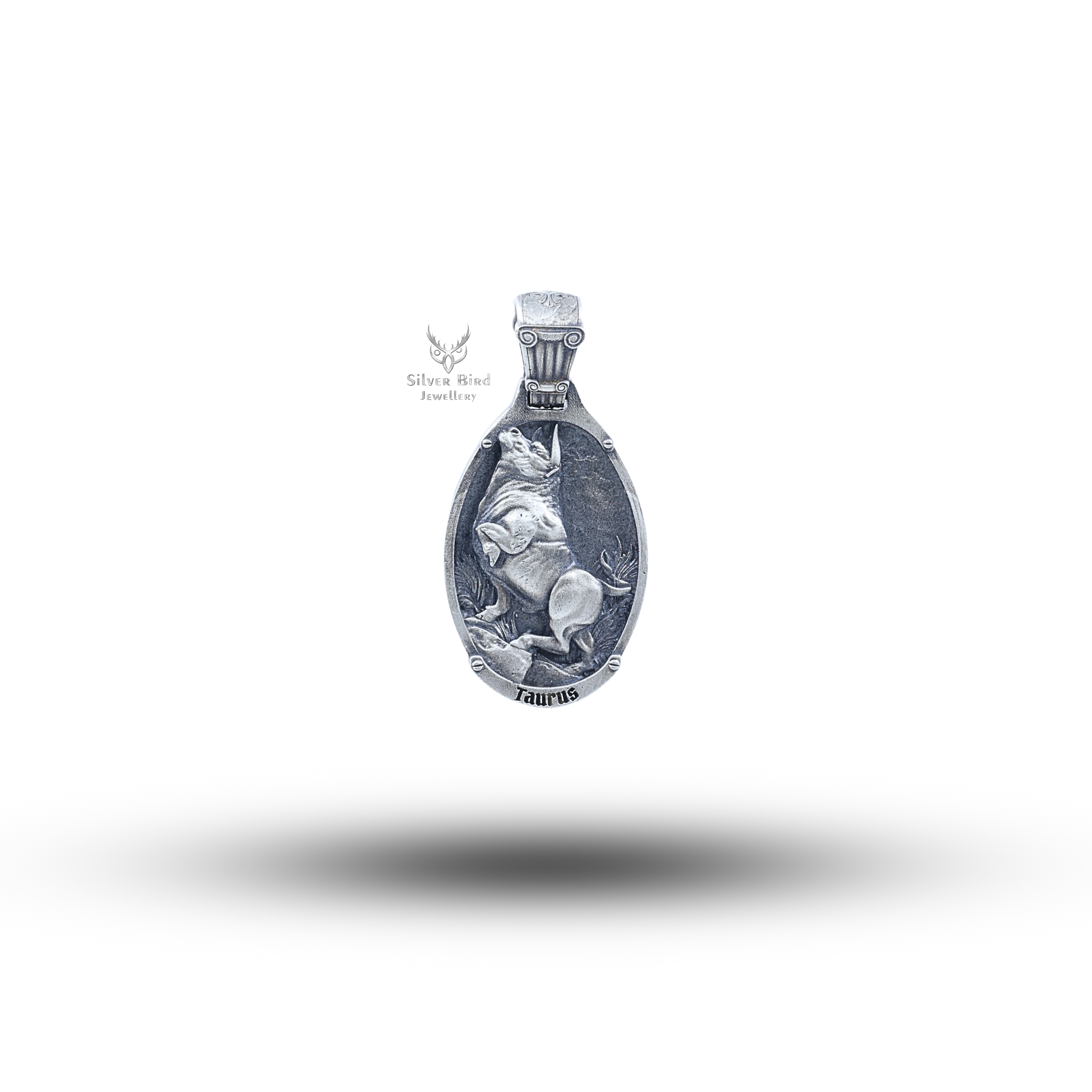 Taurus Zodiac Sign 925 Sterling Pendant