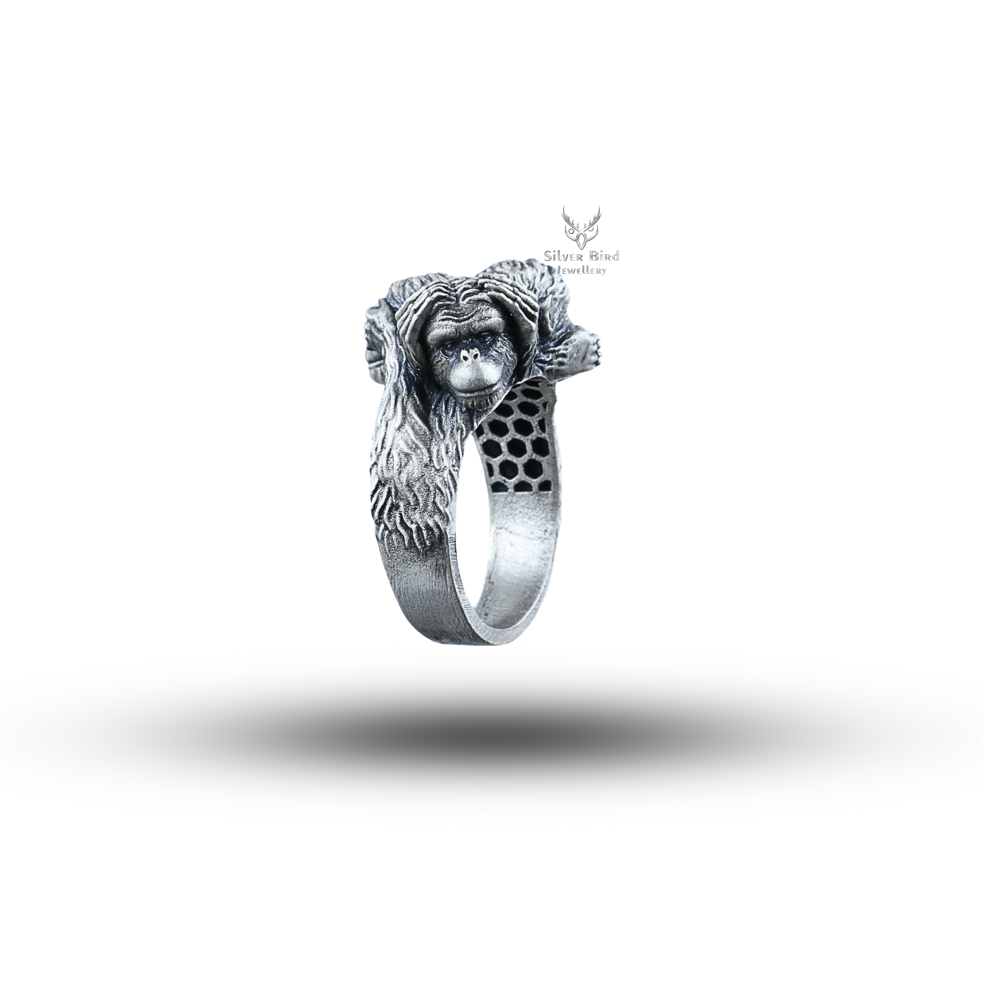 Wise Monkeys 925 Sterling Silver Ring