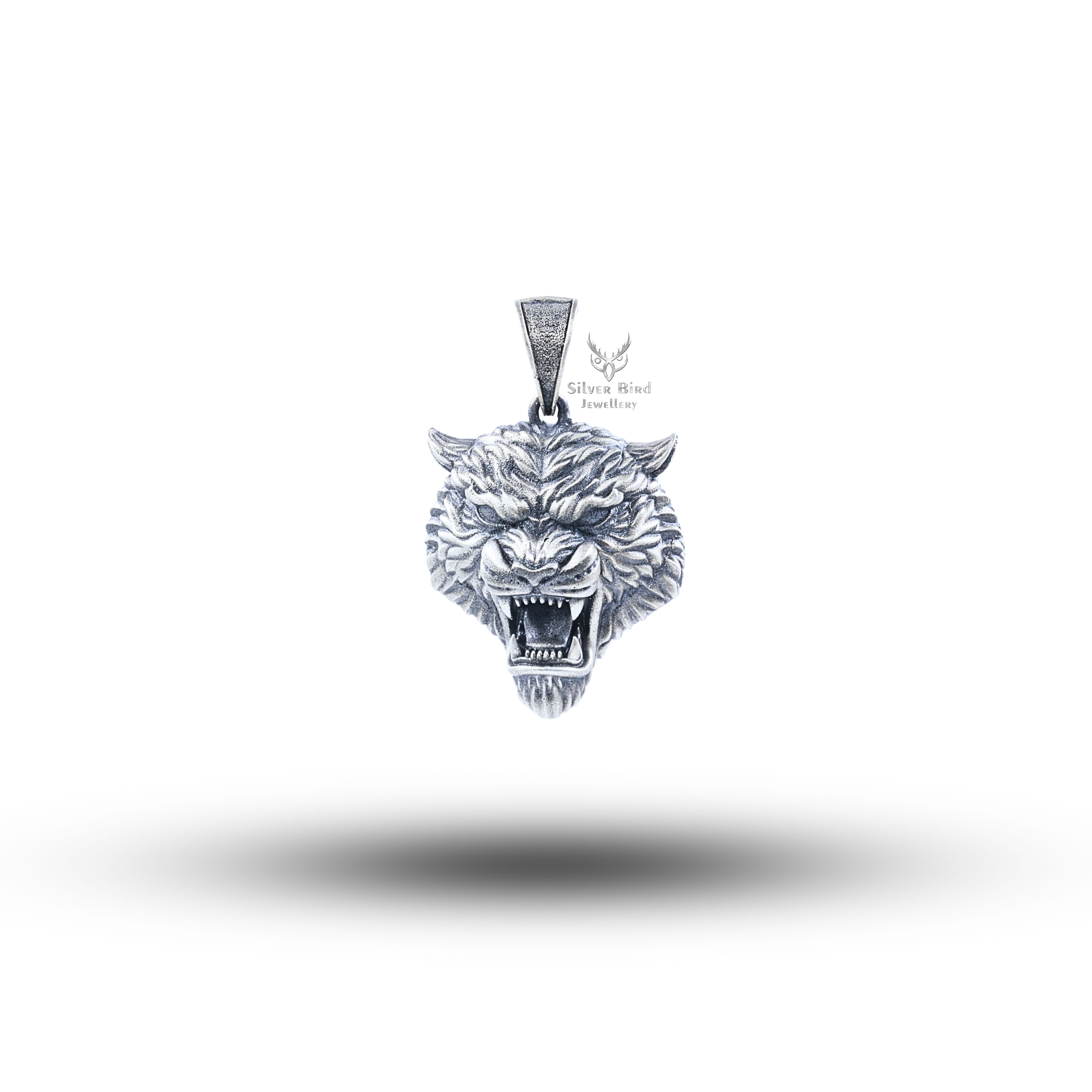 Tiger Face 925 Sterling Silver Pendant