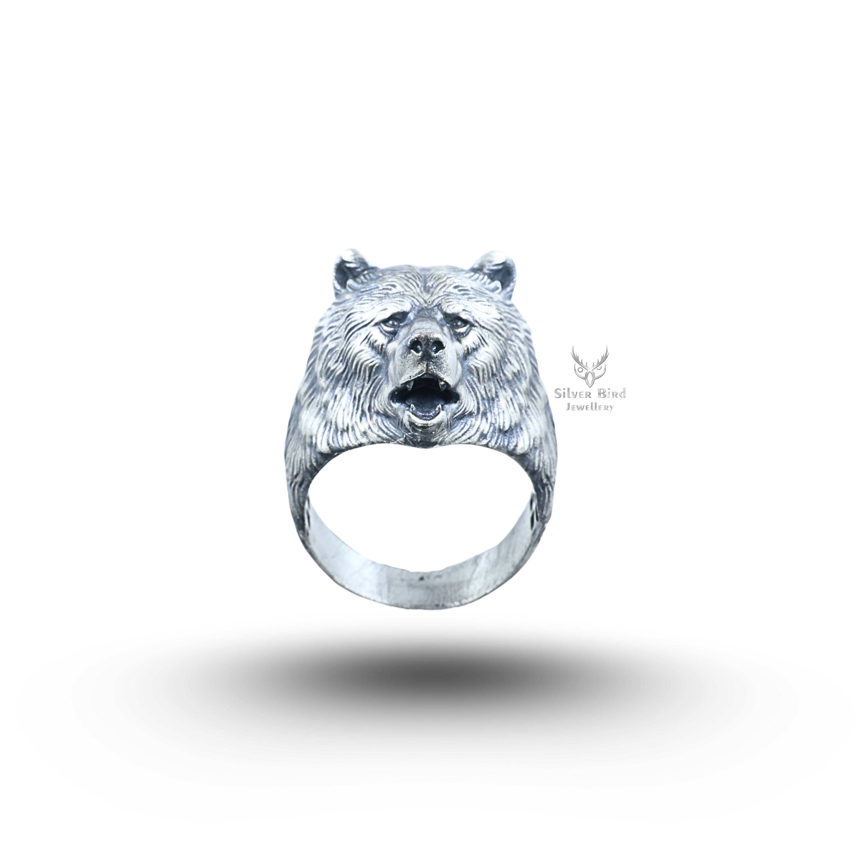 Bear Animal 925 Sterling Silver Ring