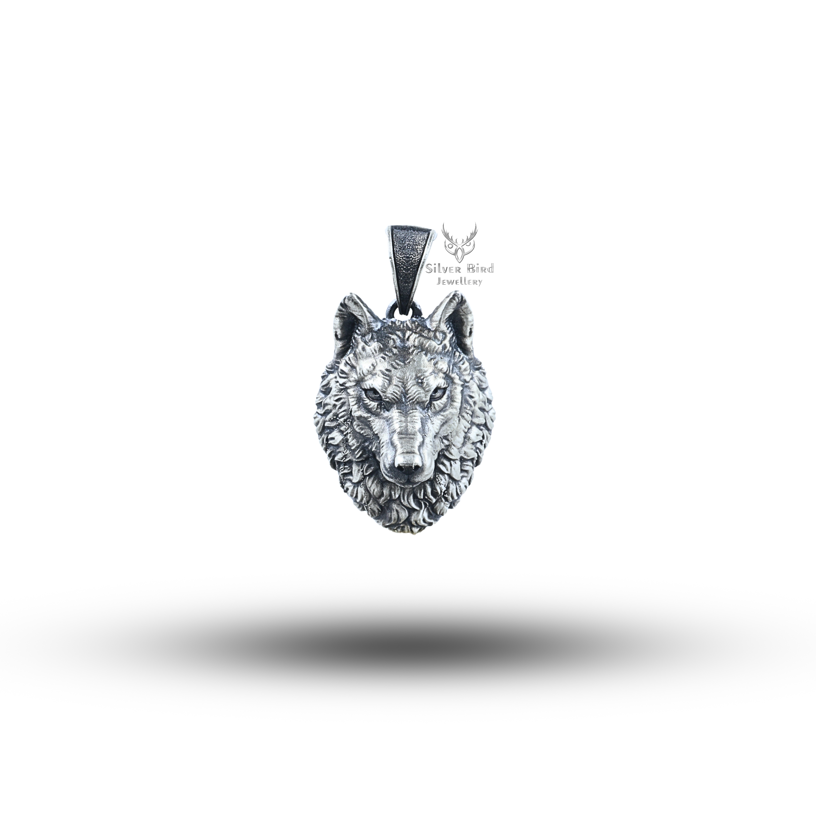 Wild Wolf Head 925 Sterling Silver Pendant