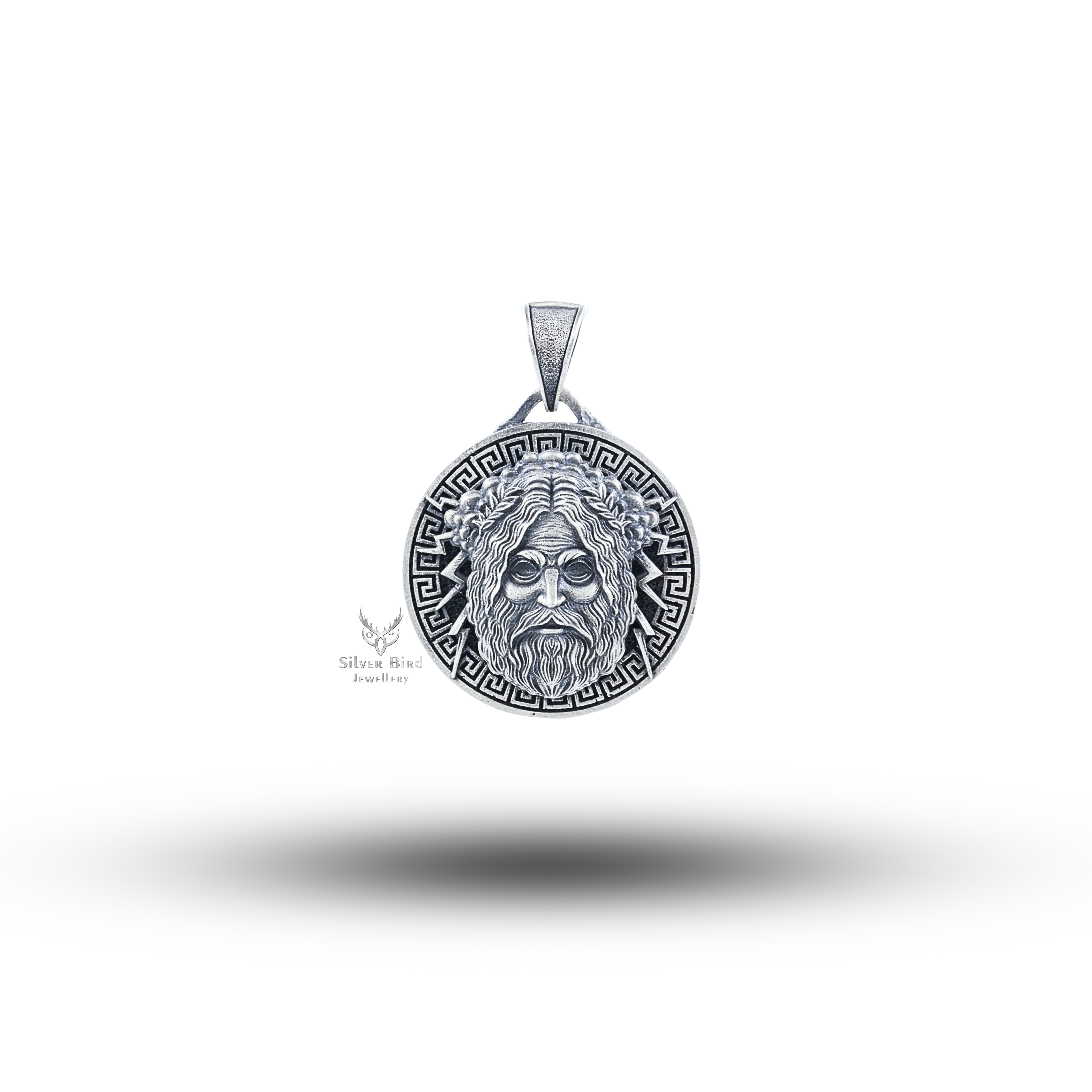 Zeus lightning god 925 Sterling Silver Pendant