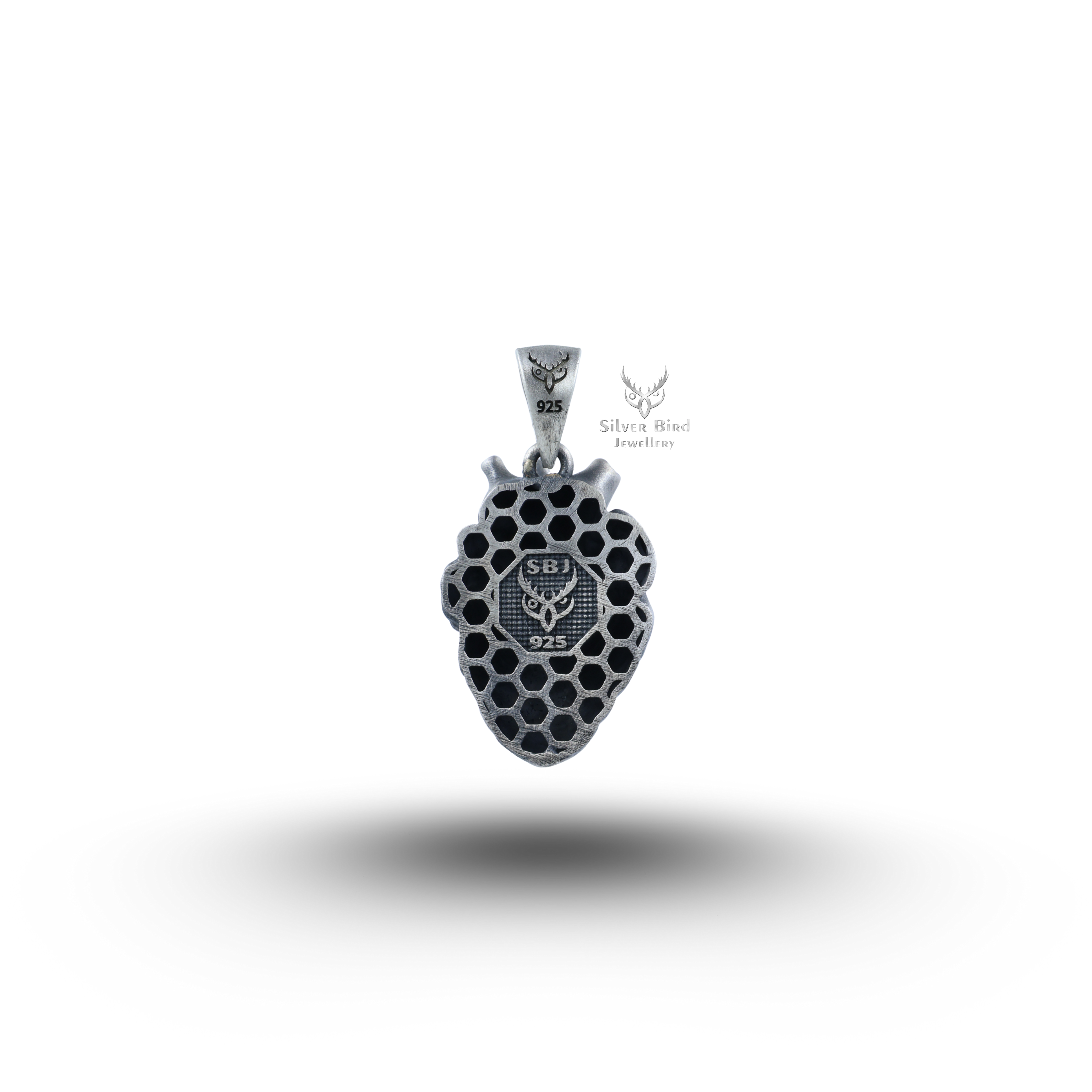 Anatomical Heart 925 Sterling Silver Pendant