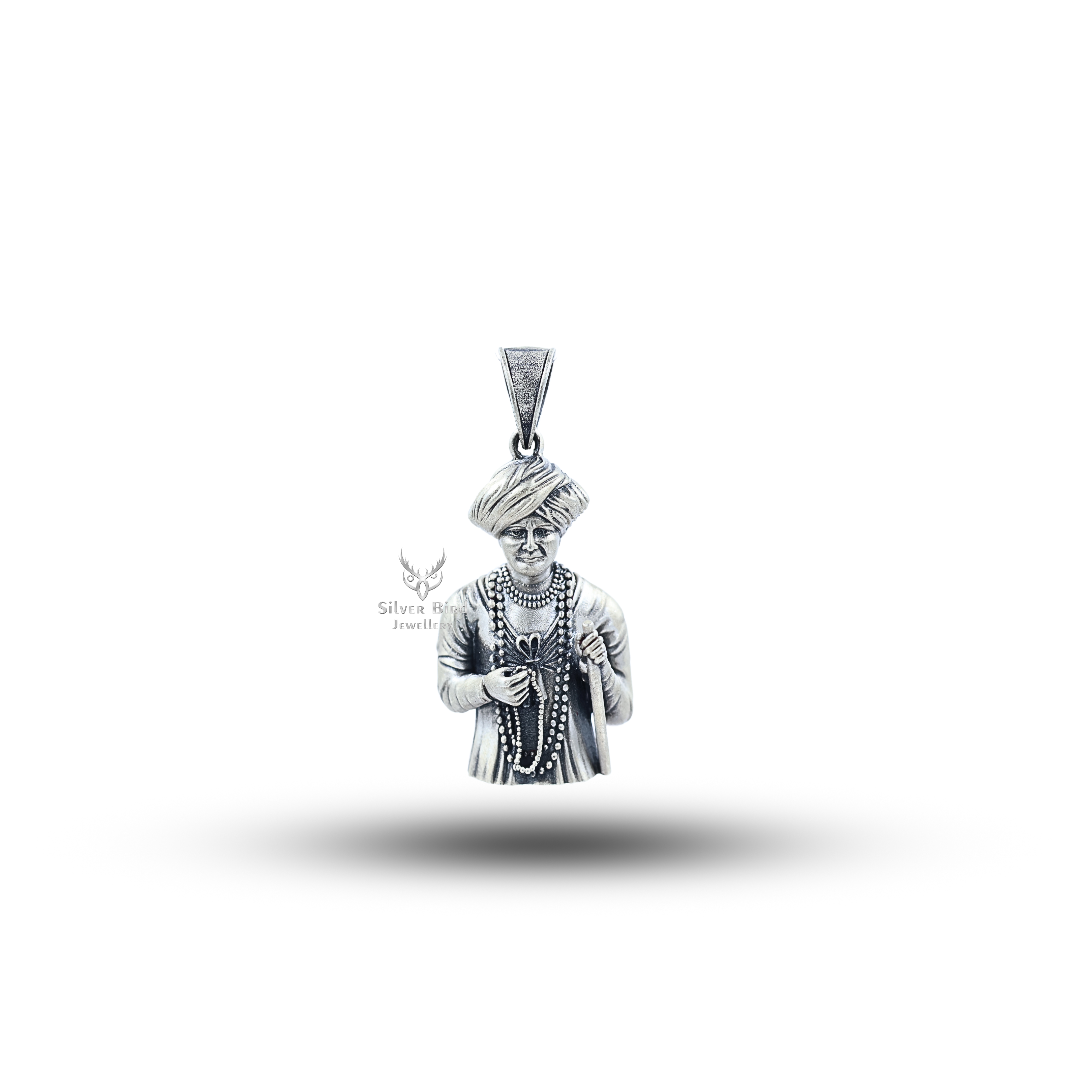 Jalaram Bapa 925 Sterling Silver Pendant