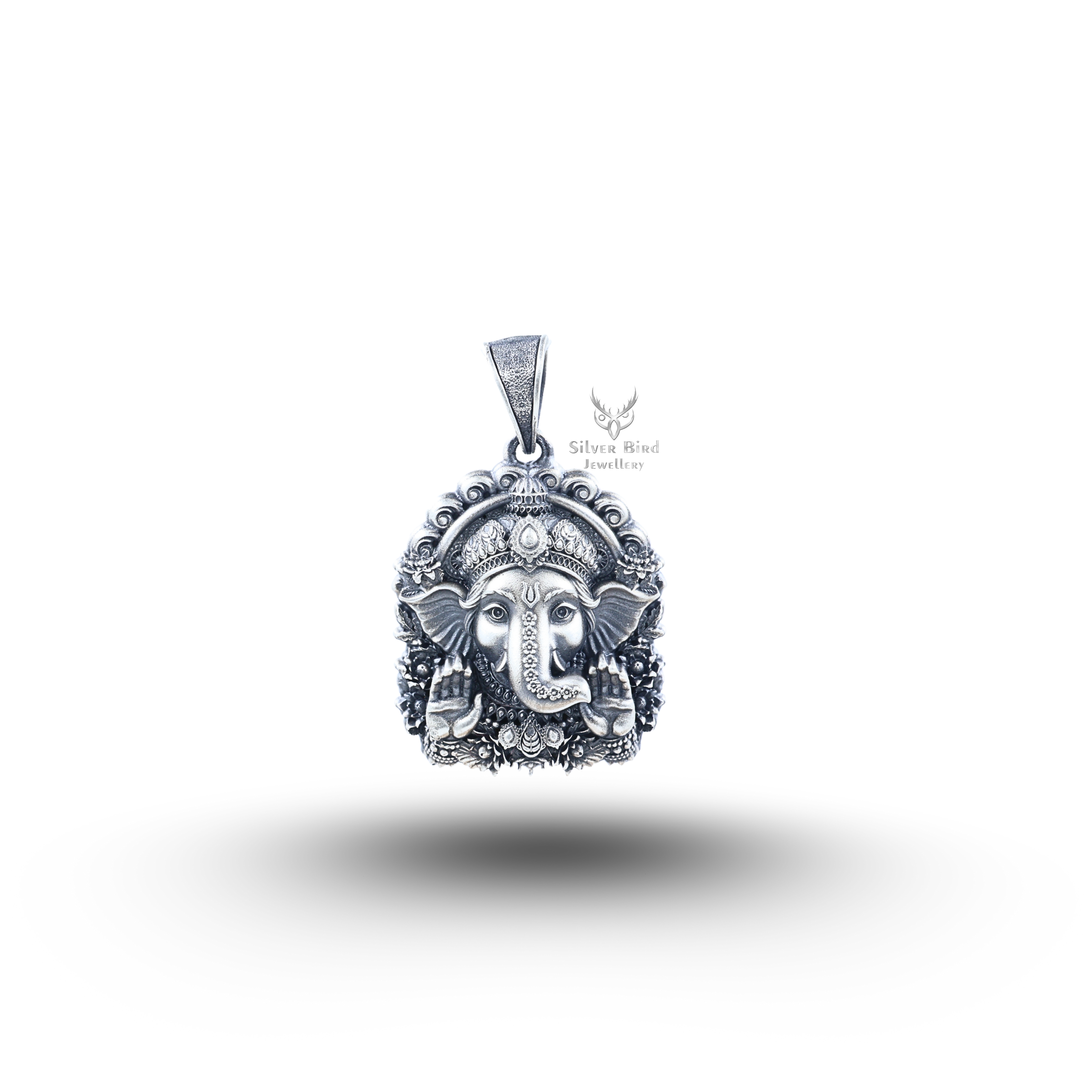 Blessing Ganesha 925 Sterling Silver Pendant