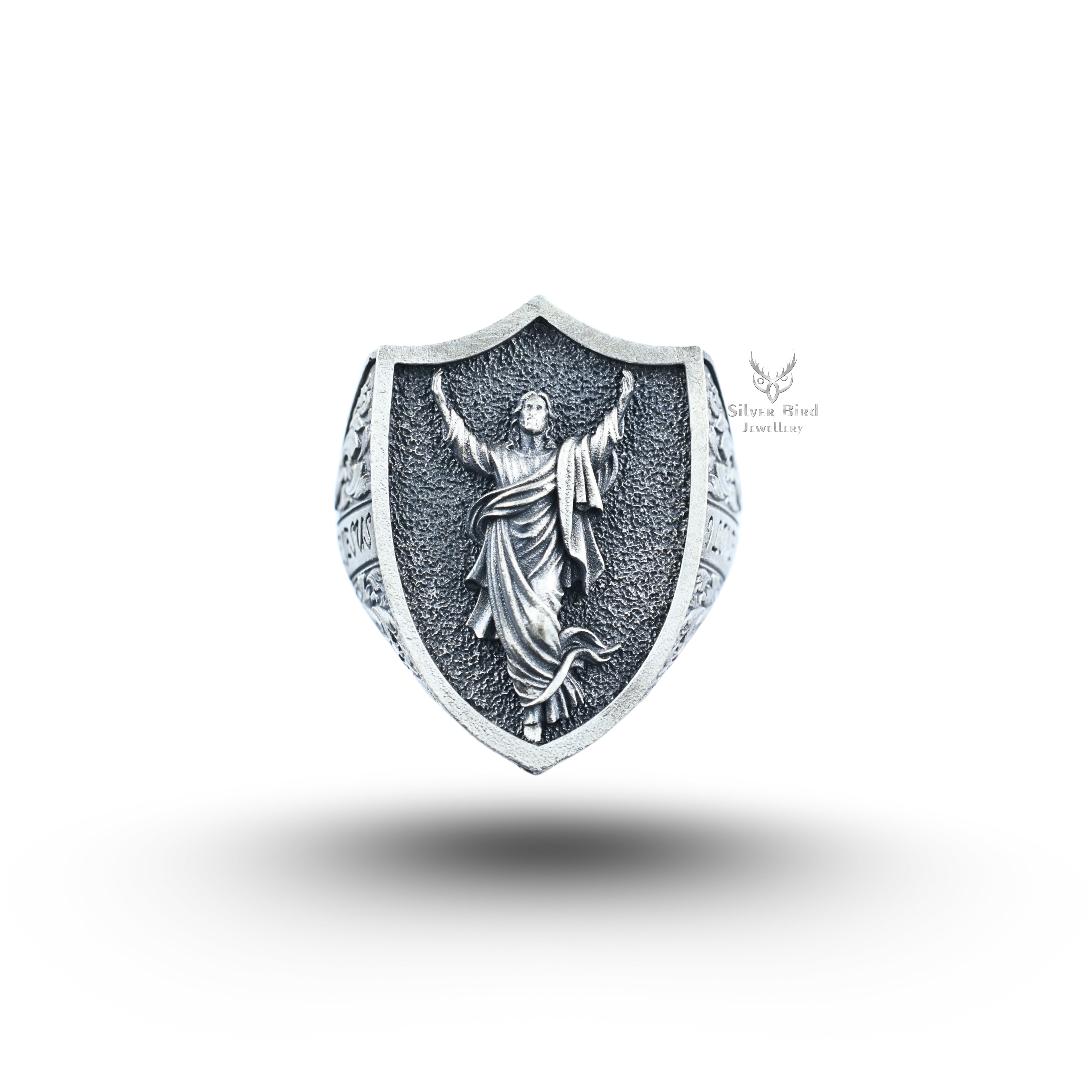 Jesus Lord Savior 925 Sterling Silver Ring