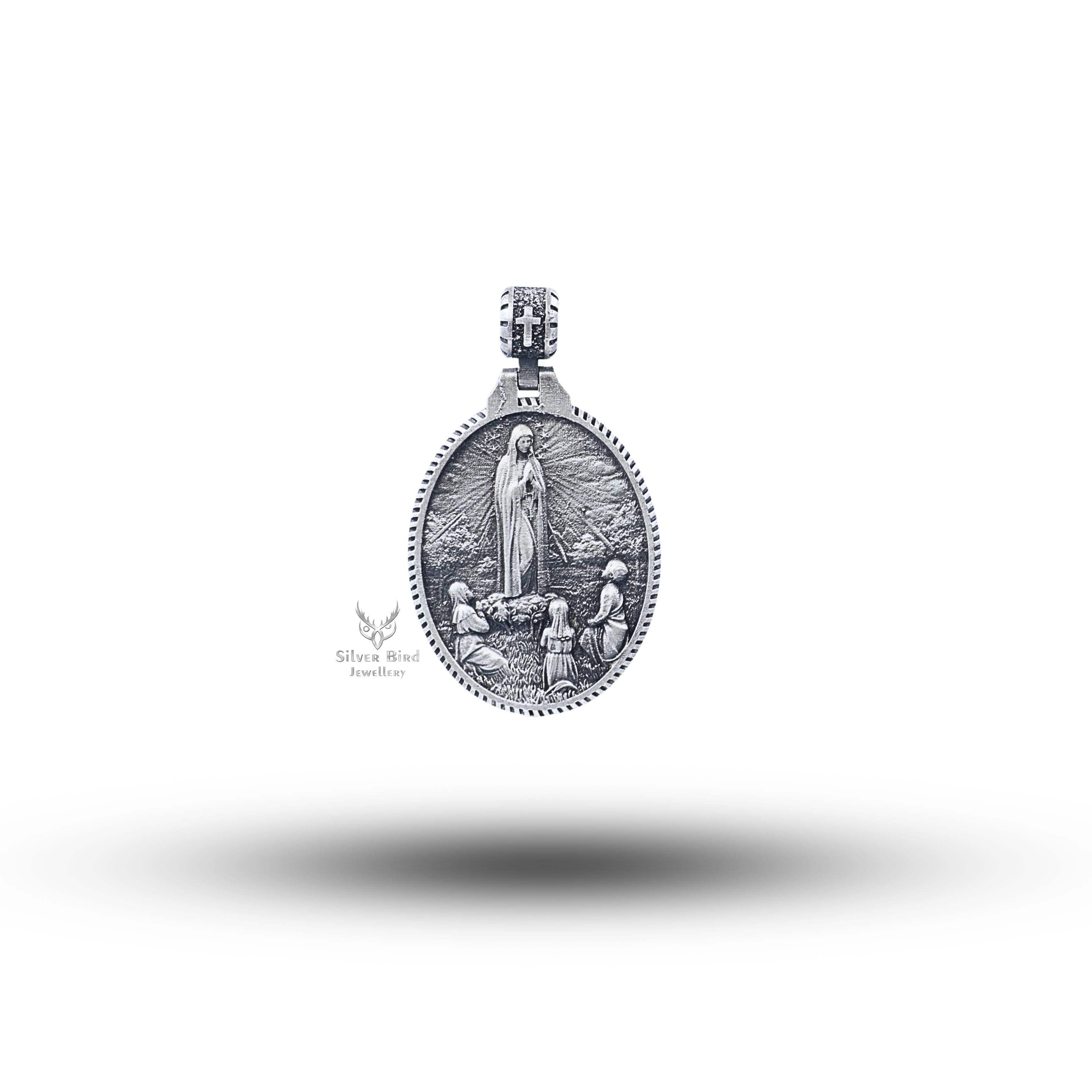 Our Lady Fatima 925 Sterling Silver Pendant