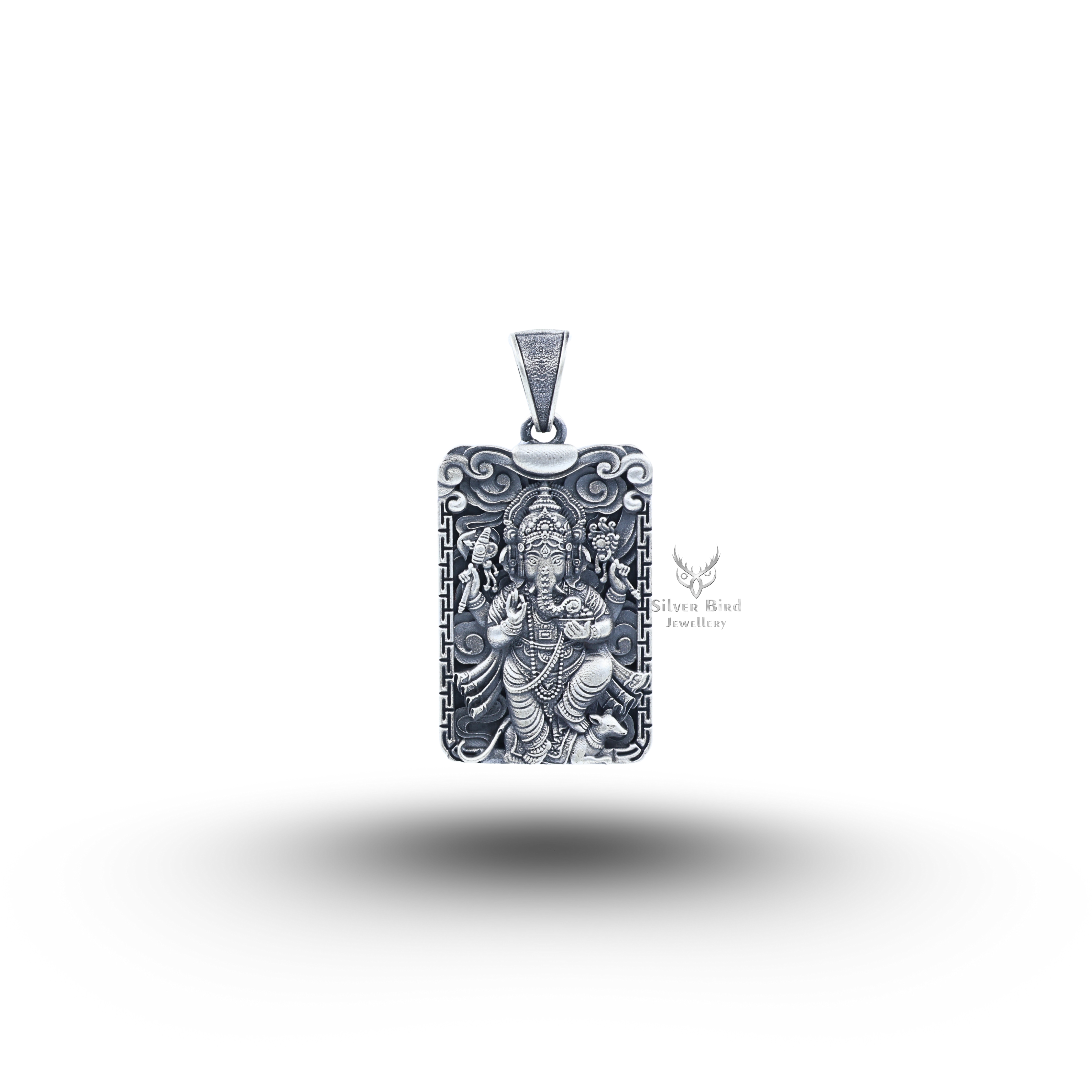 Calm Ganesha 925 Sterling Silver Pendant