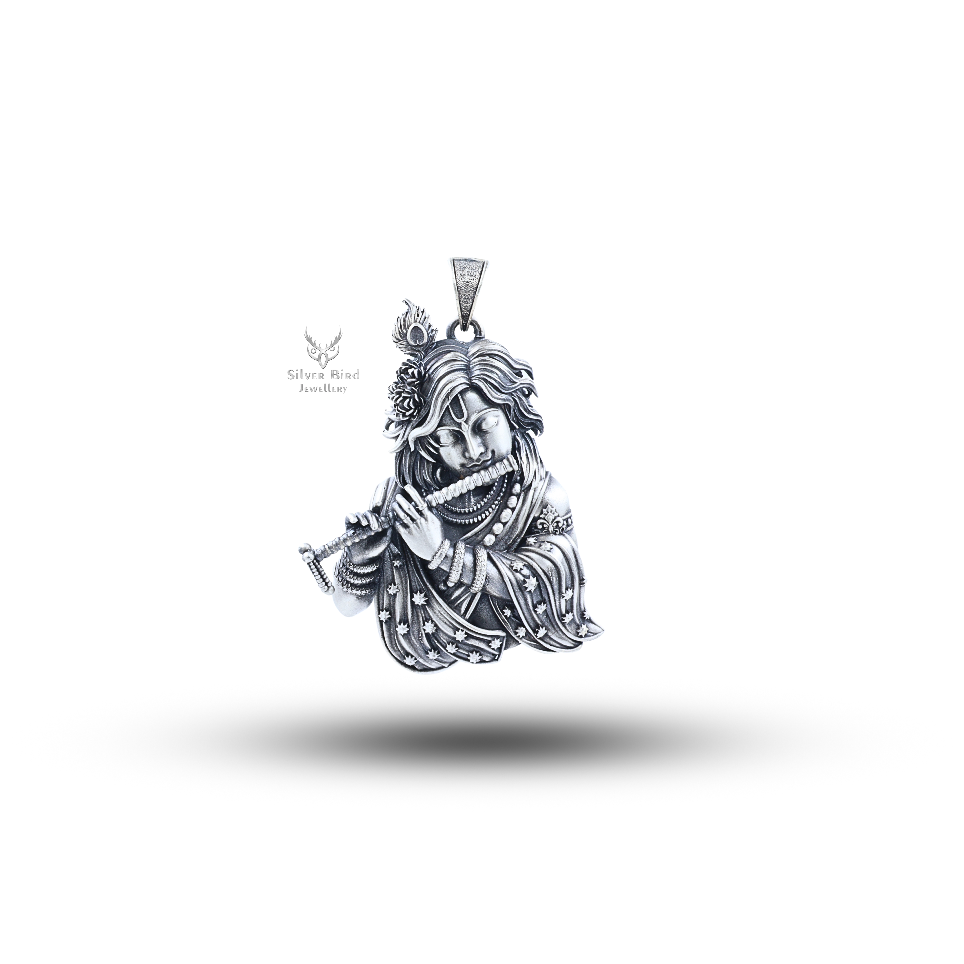 Supreme Deity God Krishna Vishnu avatar 925 Sterling Silver Pendant